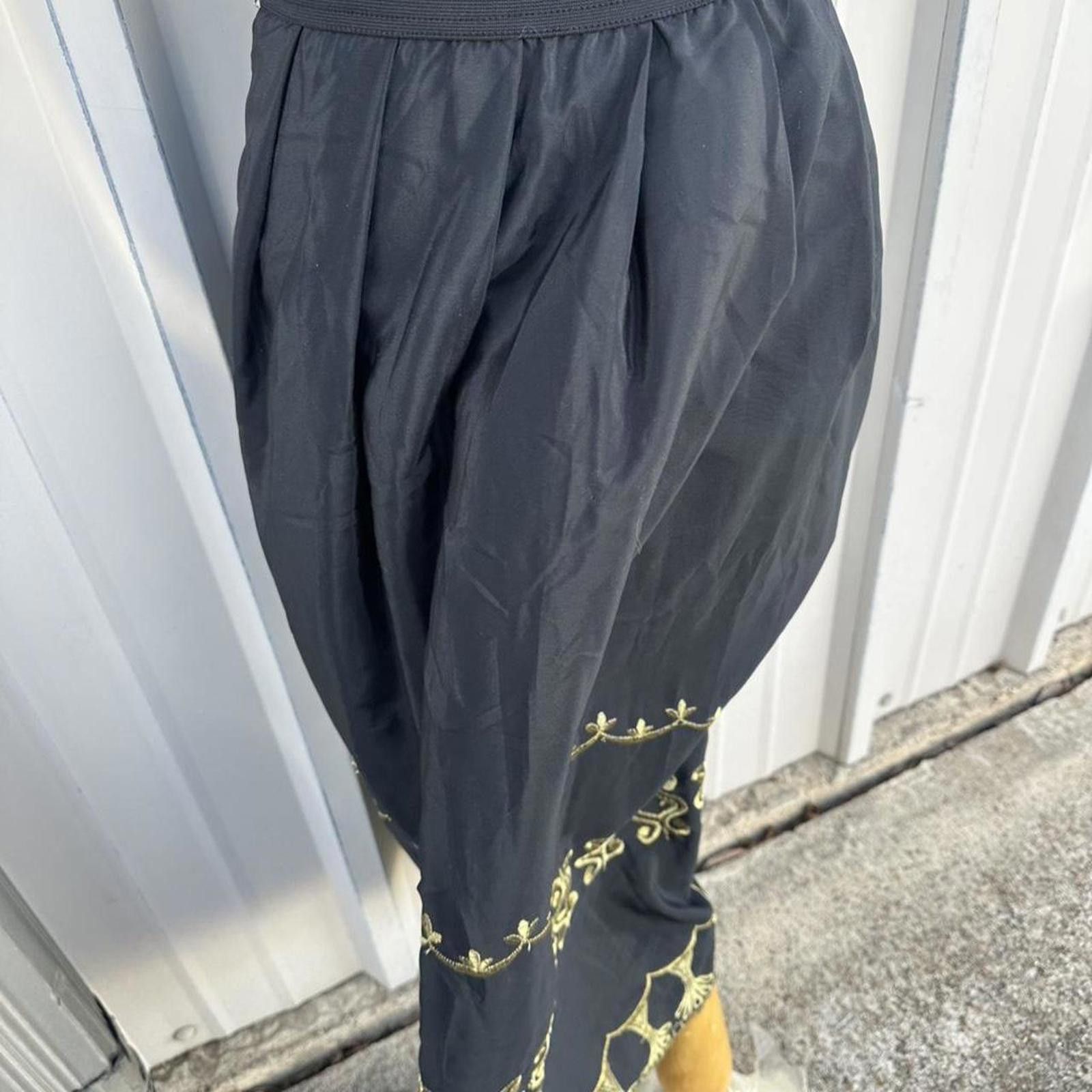 Other Black midi skirt maxi embroidery vintage onesize #glamour Size 30" / US 8 / IT 44 - 5 Thumbnail