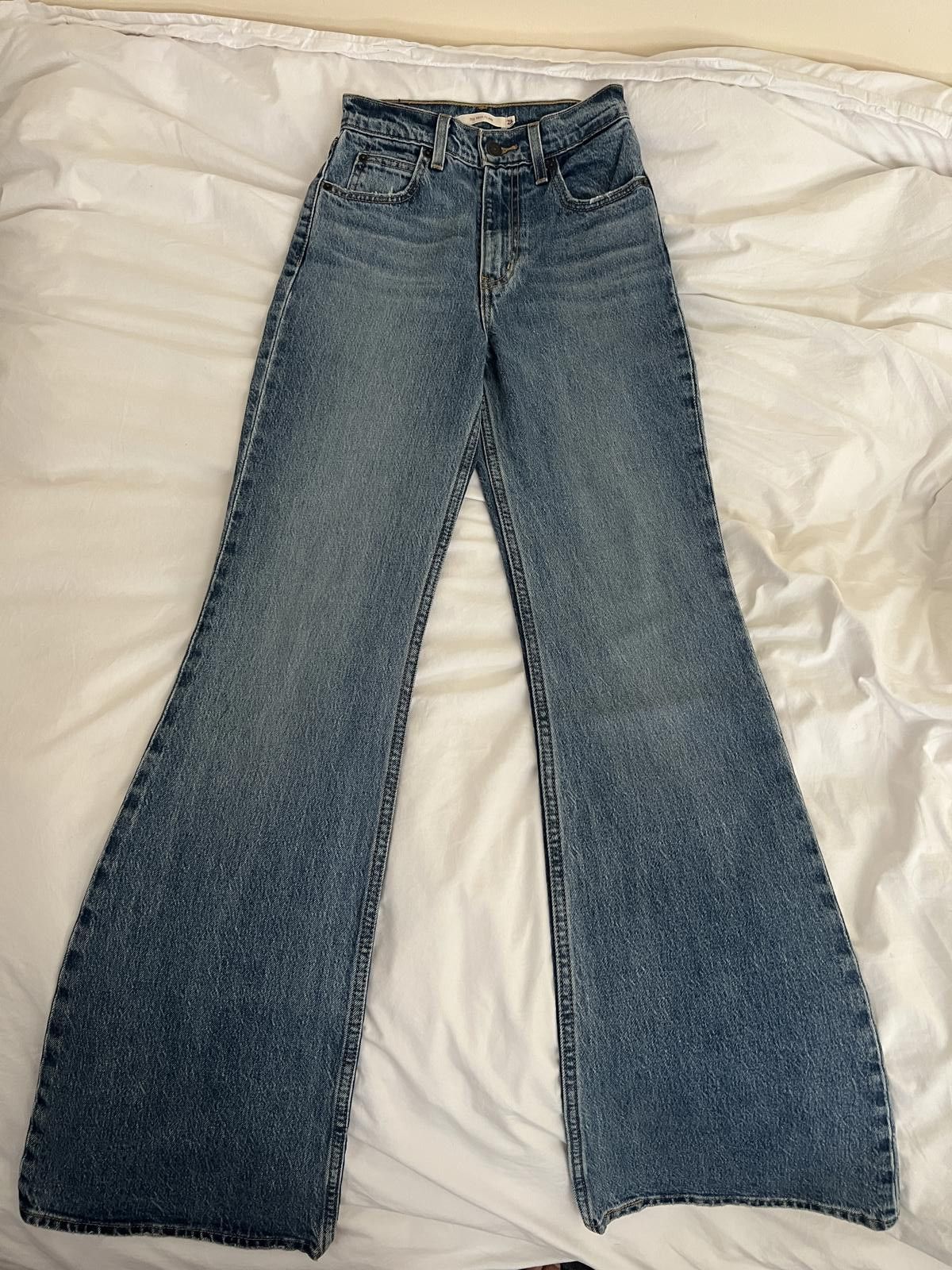 Other Levis High Rise Flare - Stone washed Size 23" - 3 Thumbnail