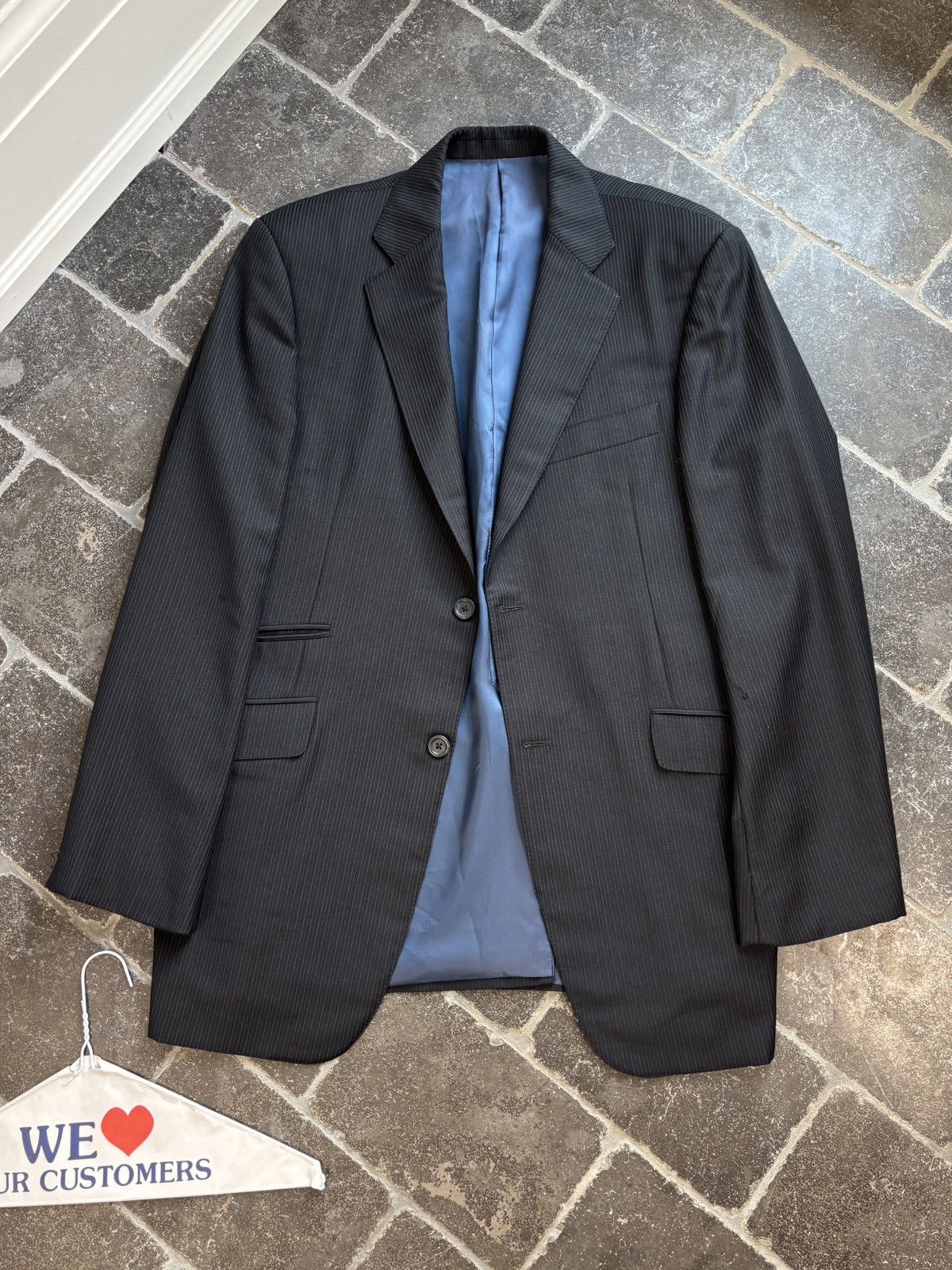 Burberry Burberry Suit Two Piece 2pc Made in USA Designer Tux Striped Size 40R - 4 Thumbnail