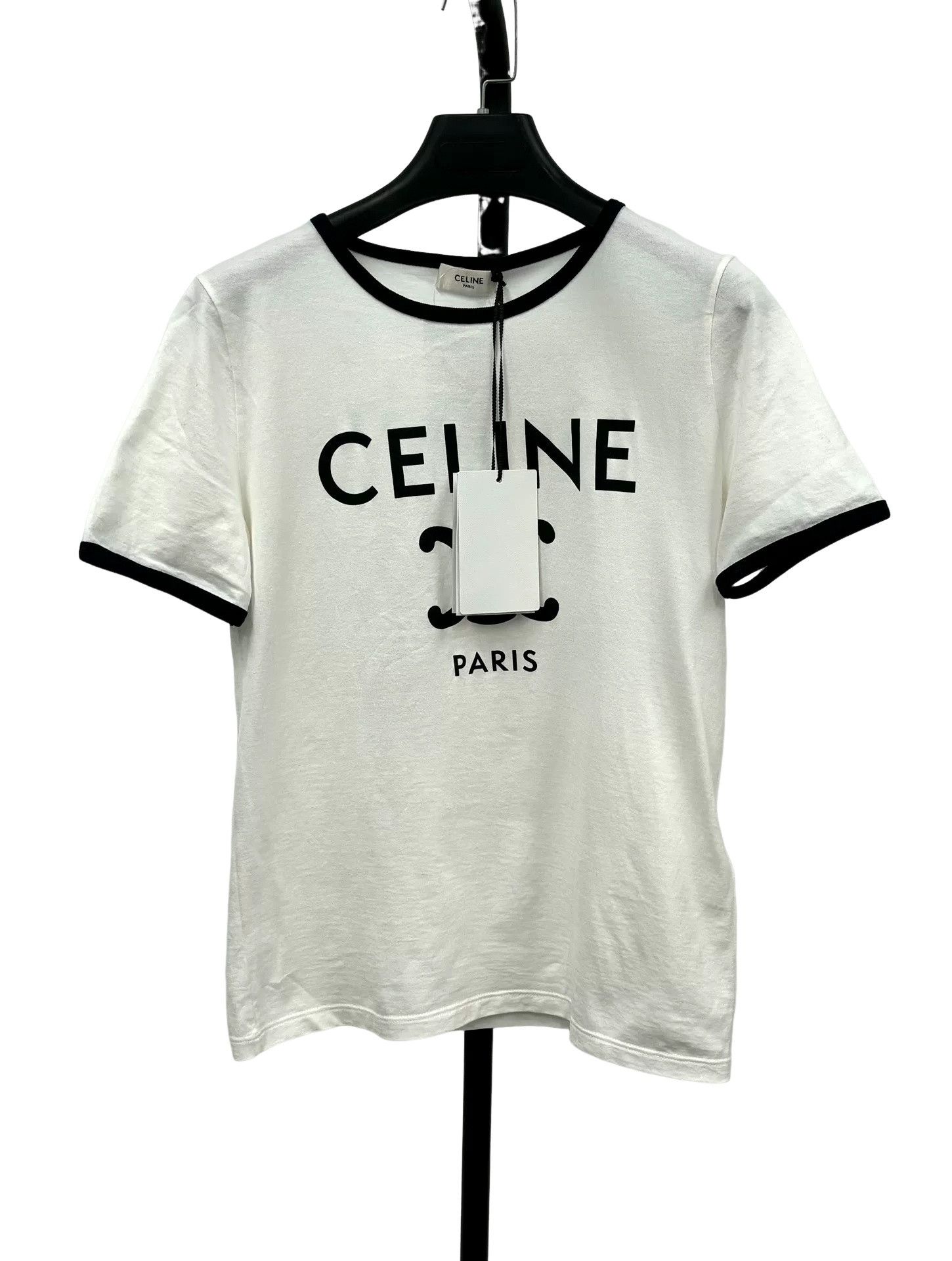 Celine Celine Triomphe Logo Print T-Shirt XS Size XS / US 0-2 / IT 36-38 - 1 Thumbnail