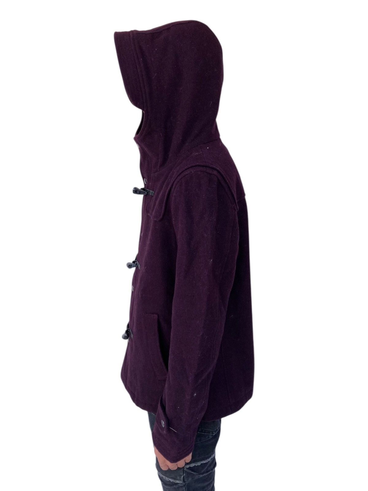 14th Addiction 2000s Tornado Mart - Red Wine Horn Button Wool Jacket Size US M / EU 48-50 / 2 - 6 Thumbnail