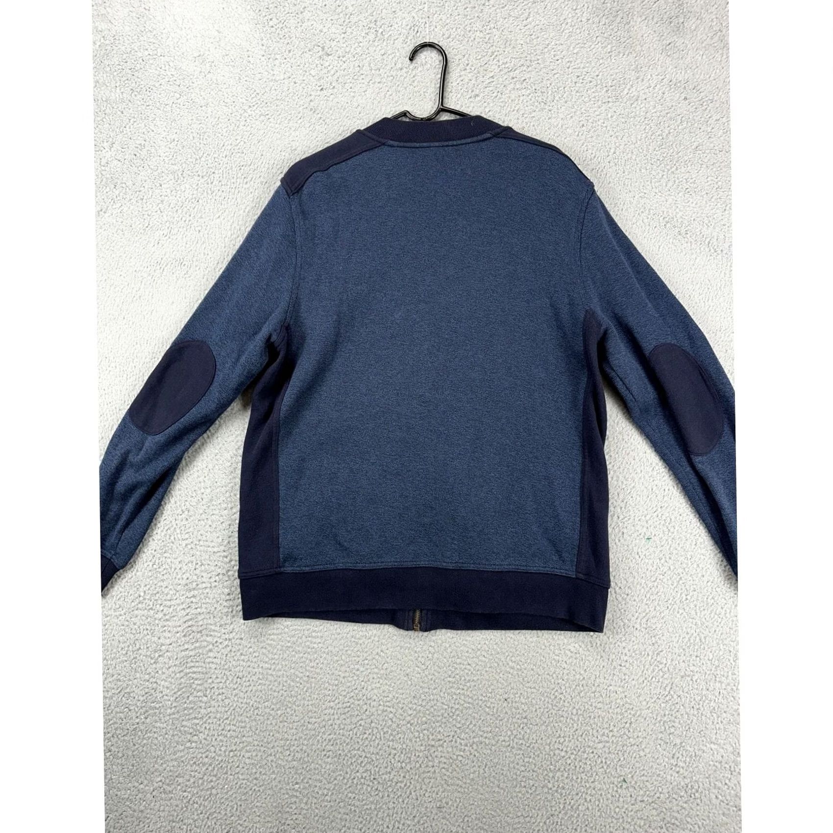 Vintage L.L. Bean Jacket Mens Large Navy Blue Full Zip Traditional Fit Elbow Patch Mens Size US L / EU 52-54 / 3 - 3 Thumbnail