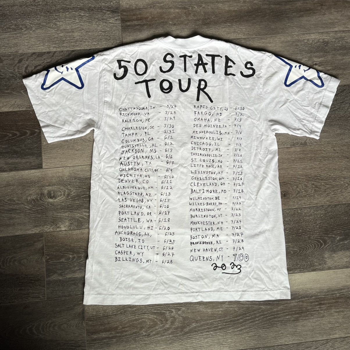 Asspizza Asspizza 50 States Tour American Flag Graphic White T Shirt Size US S / EU 44-46 / 1 - 2 Thumbnail