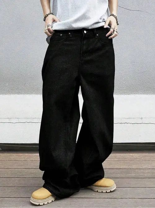 Japanese Brand × Vintage Skate Baggy Denim Jeans Wide leg Size US 36 / EU 52 - 4 Thumbnail