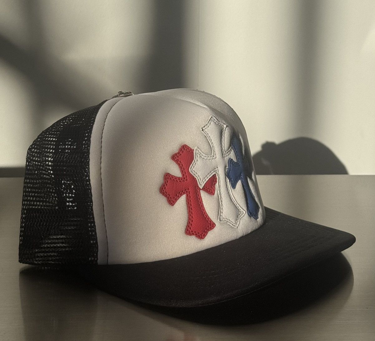 Chrome Hearts Chrome Hearts Cemetery cross patch 4th of July trucker hat Size ONE SIZE - 2 Thumbnail