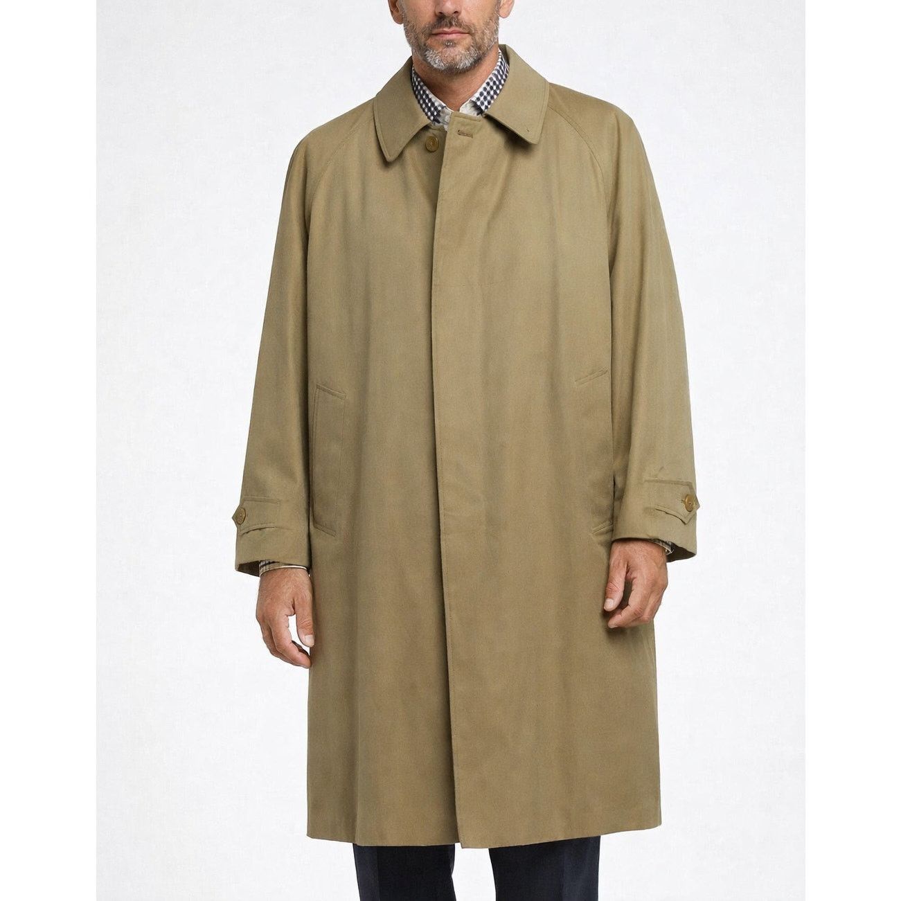 DAKS Daks Classic Khaki Brown Mac Coat, Men's Size US 44, EU 54 Size US XL / EU 56 / 4 - 3 Thumbnail