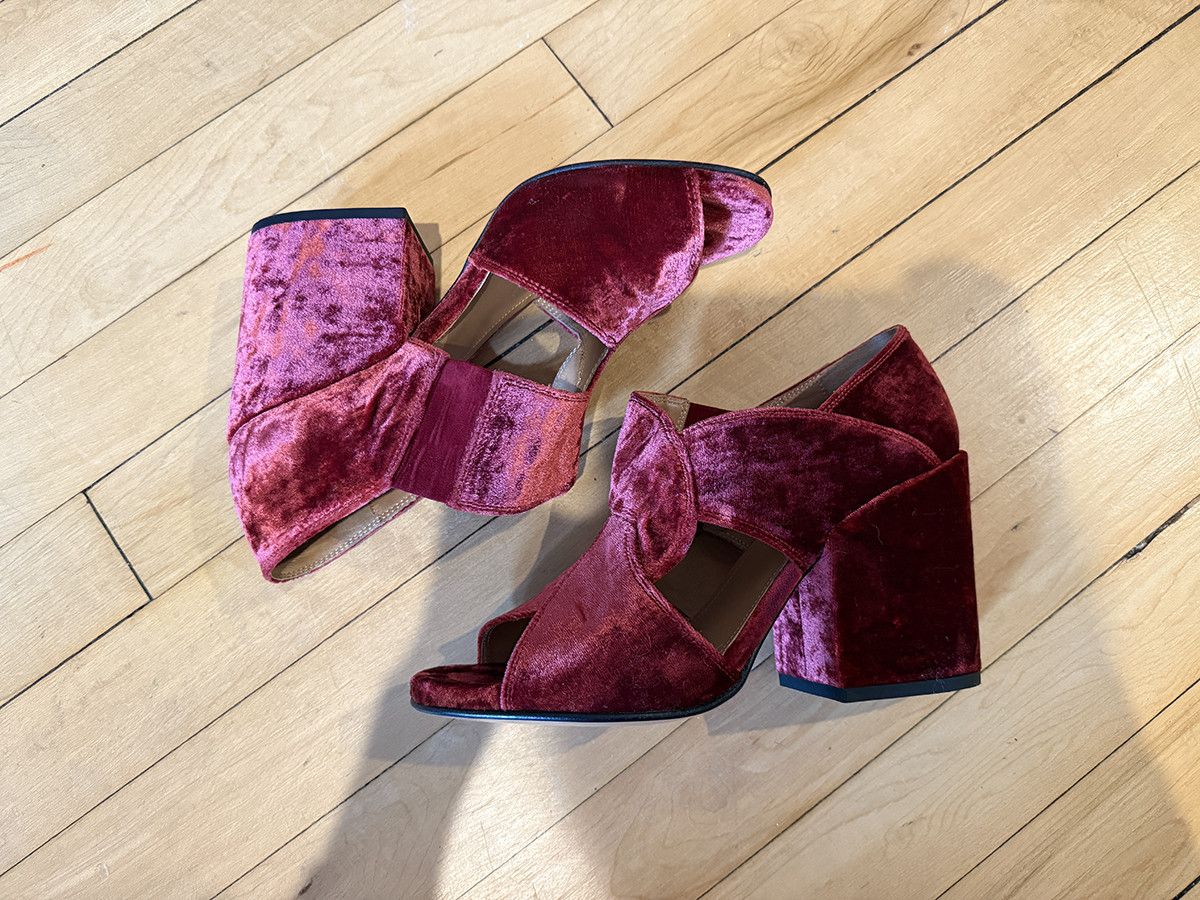 Dries Van Noten Velvet High Sandals Size US 7 / IT 37 - 1 Thumbnail