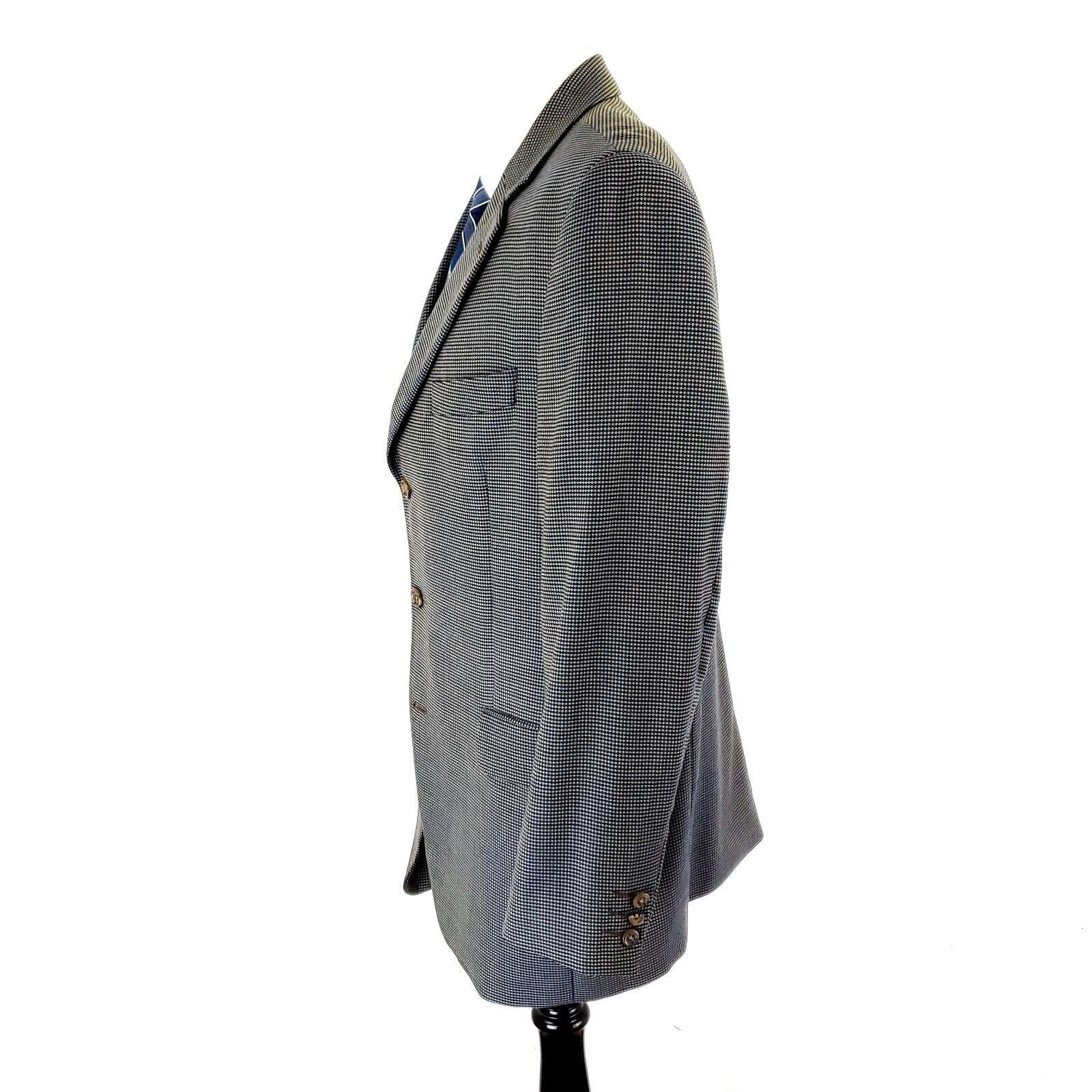 Jack Victor Jack Victor Lanzawood SPJ Wool 3 Button Sport Coat 42R Blue Size 42R - 4 Thumbnail