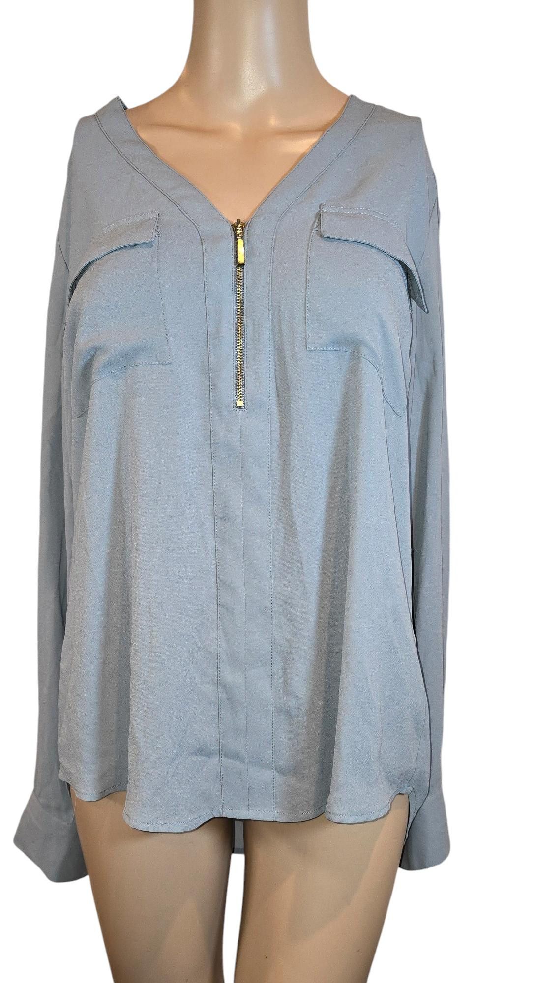 Express Express Women's Blouse - Elegant Versatile Top in Gray Size M / US 6-8 / IT 42-44 - 1 Thumbnail