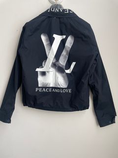 Louis Vuitton NIGOCollaboration MonogramPatchwork Denim Hoodie Jacket 2022Stainless Steel Men's Size 48 Blue RM221M Cotton100%