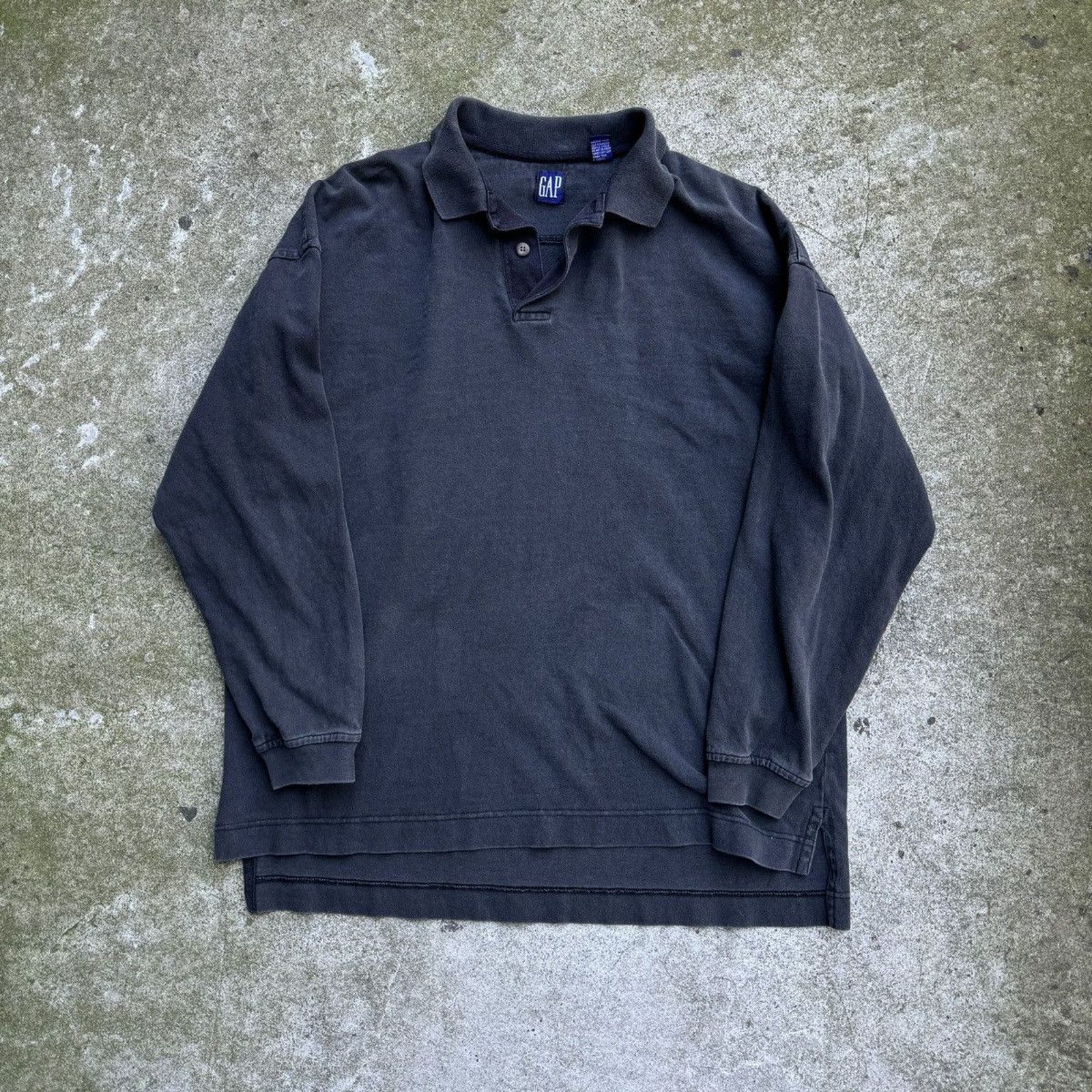 Gap Vintage Gap Oversized Faded Black Heavy Cotton Shirt Size US M / EU 48-50 / 2 - 1 Thumbnail