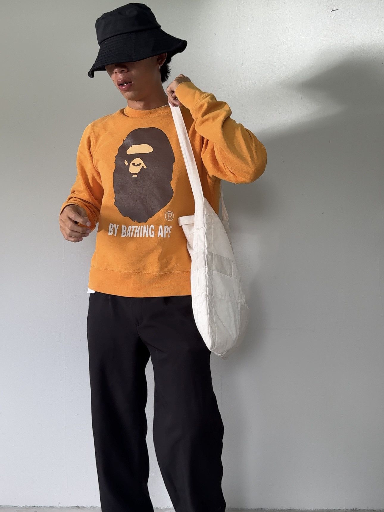 Bape A Bathing Ape BAPE Big Face Logo Orange 🍊 Size US M / EU 48-50 / 2 - 7 Thumbnail