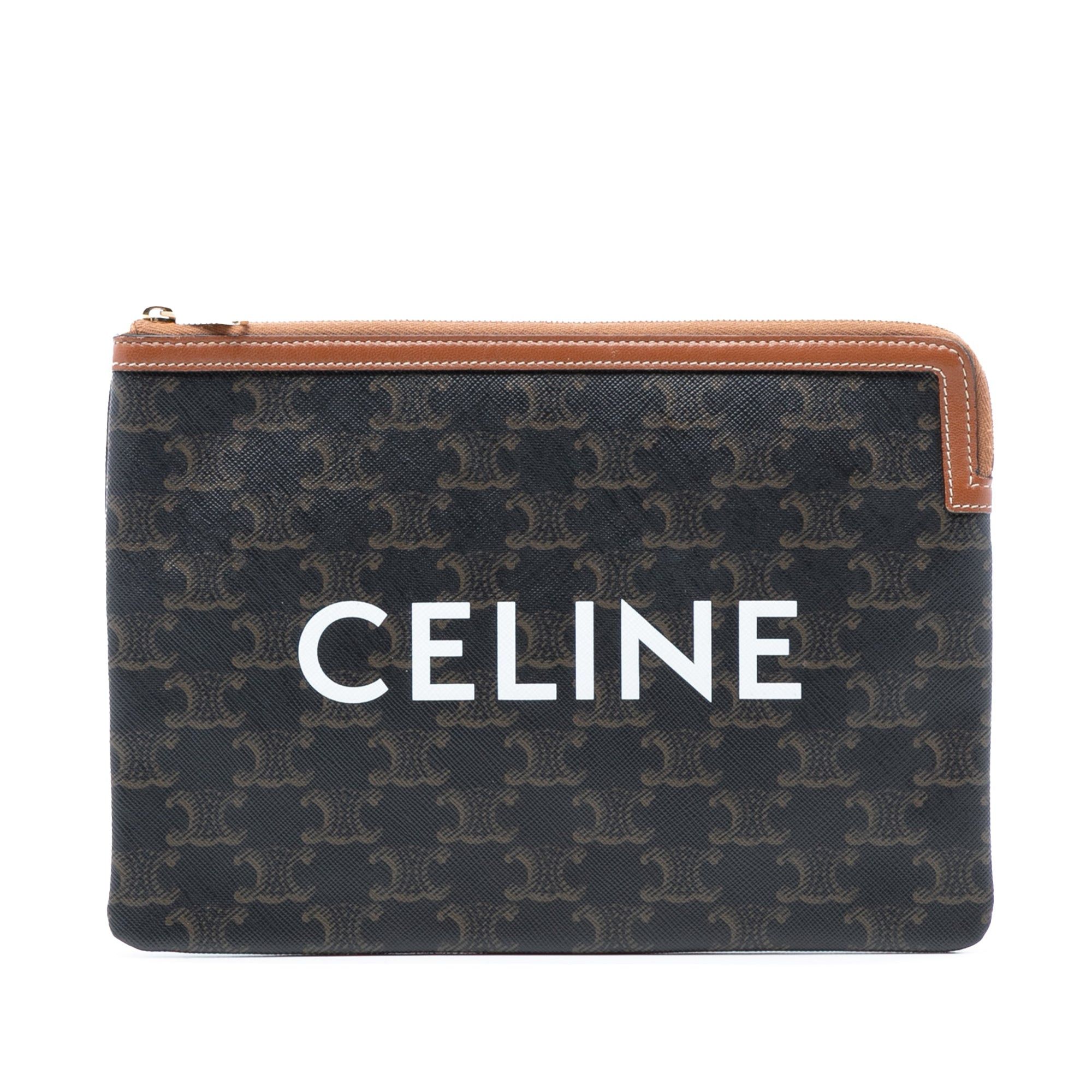 Celine Small Triomphe Coated Canvas Clutch Size ONE SIZE - 1 Thumbnail