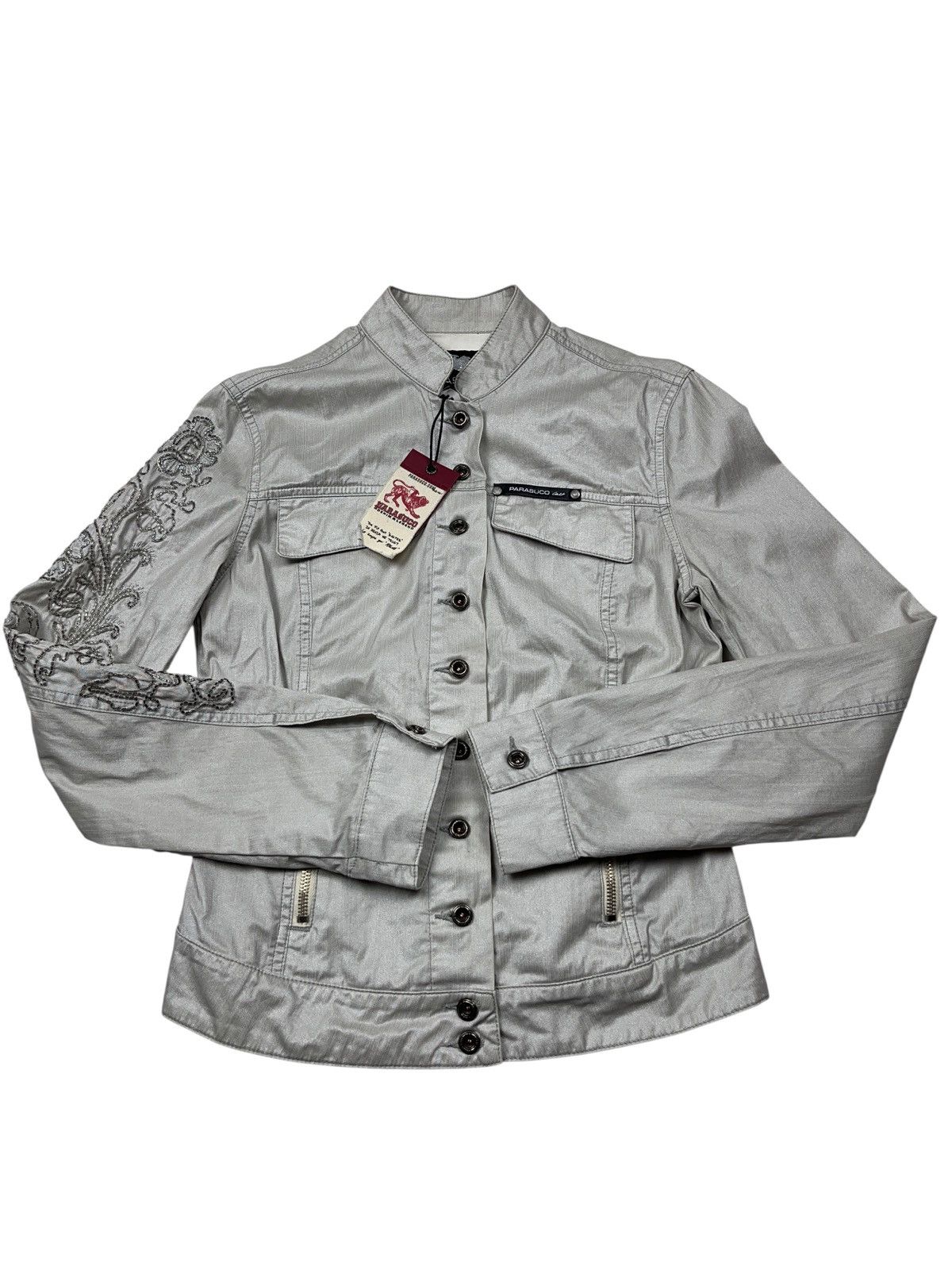 Parasuco Vintage Parasuco Cult Metallic Jacket Button Up Studded y2k Size S / US 4 / IT 40 - 3 Thumbnail