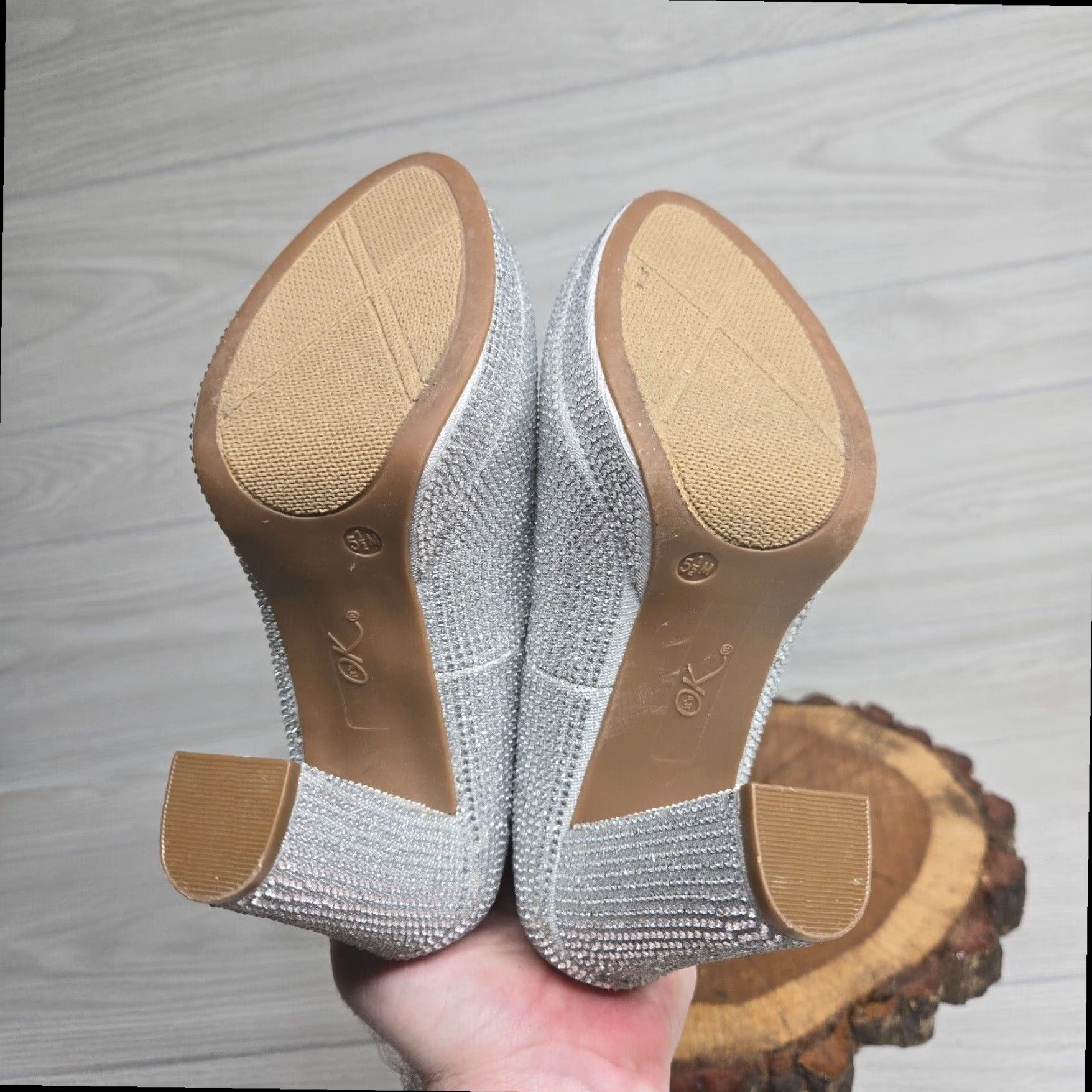 Vintage VINTAGE Speed Limit 98 Silver Rhinestone Heel Adult Women's Size 5.5 Size US 6 / IT 36 - 5 Thumbnail