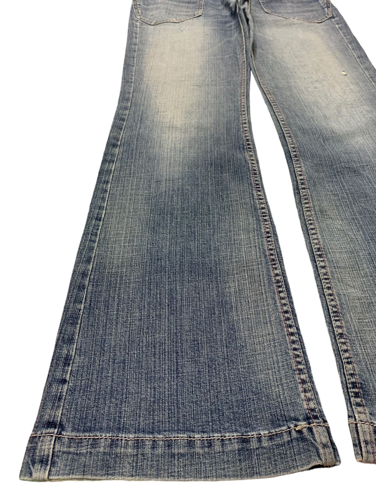 Japanese Brand Vintage Japanese Brand Faded Wash Flare Style Jeans Size 31" - 6 Thumbnail