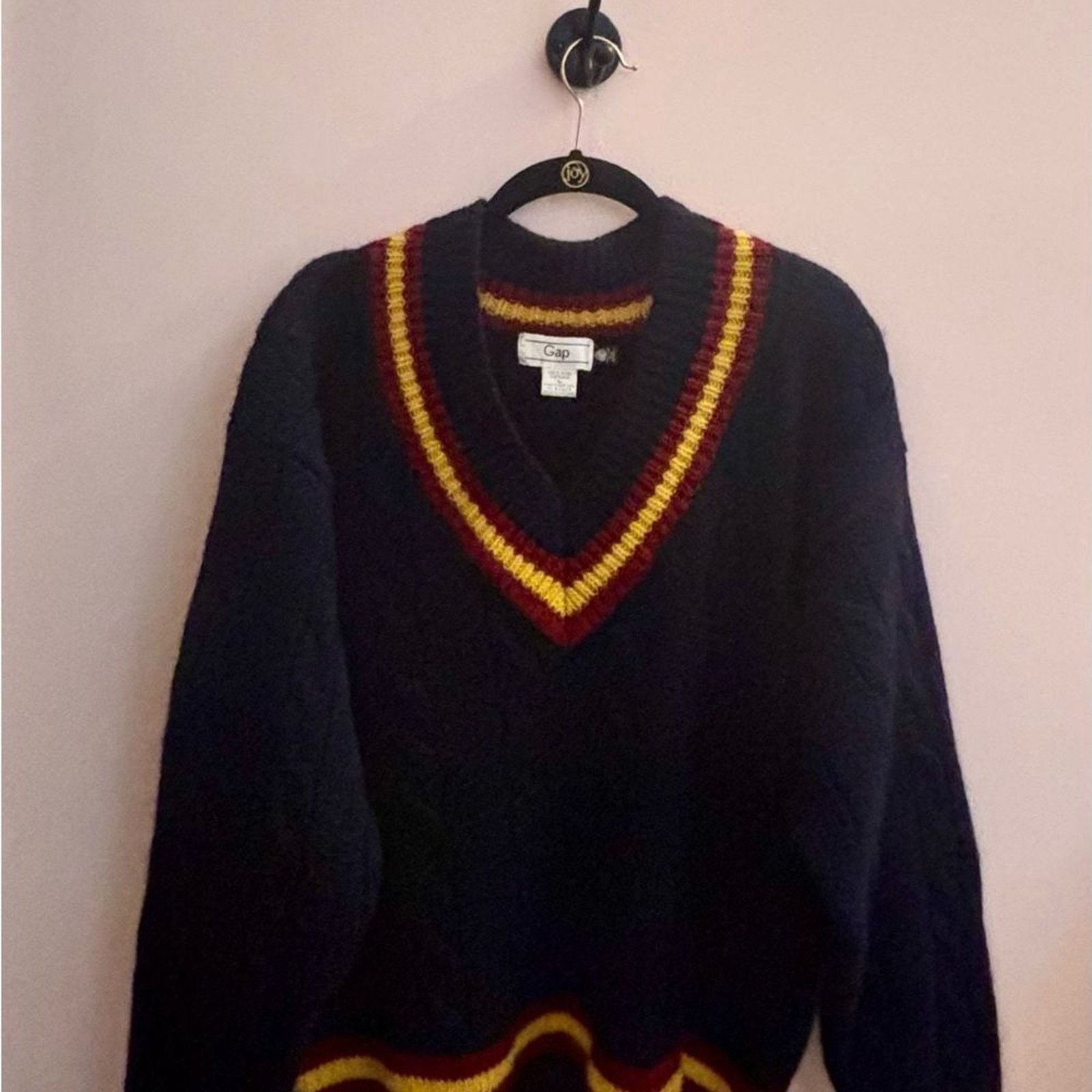 Gap Deadstock 1990s GAP Cable Knit Cricket Sweater Sz L Size XL / US 12-14 / IT 48-50 - 10 Thumbnail
