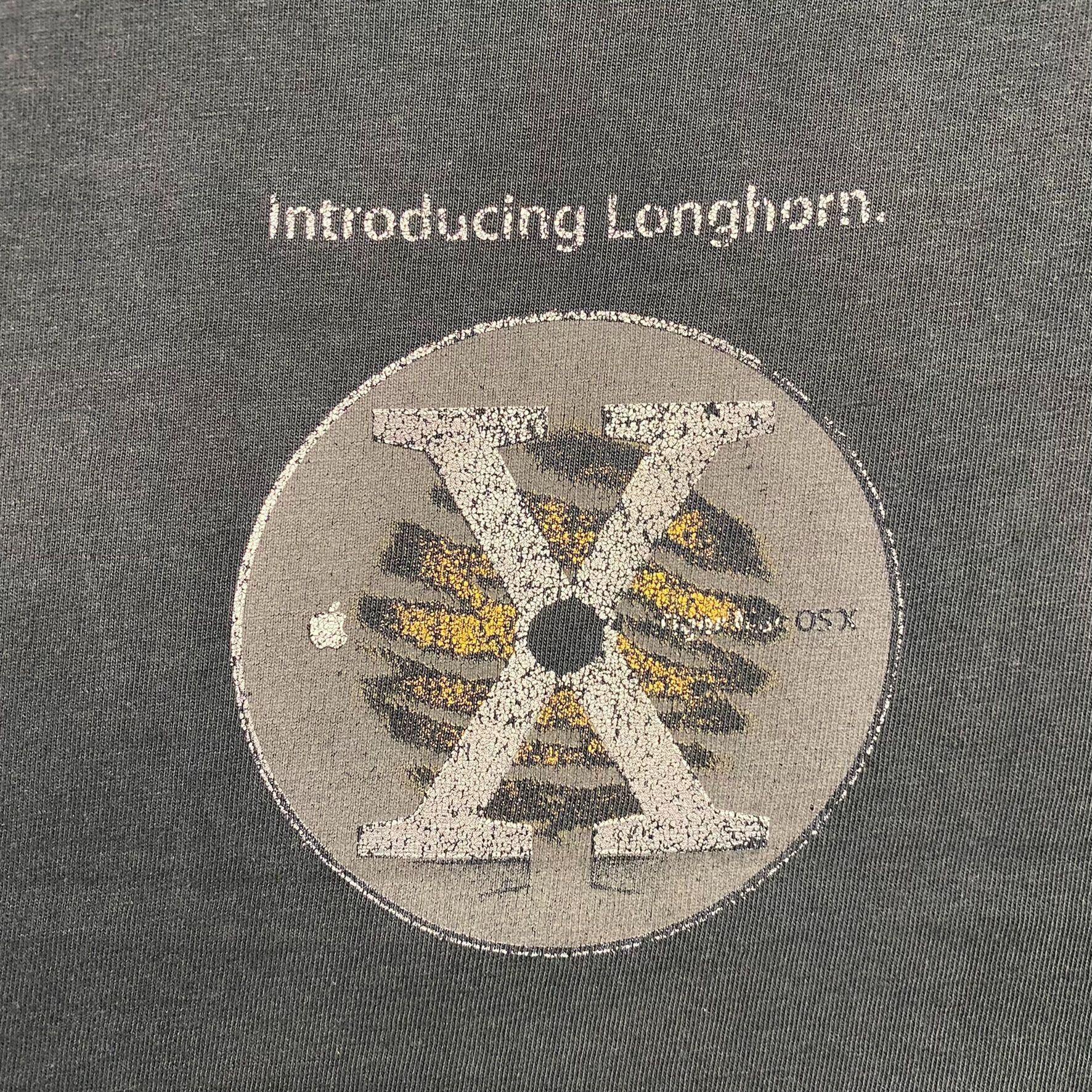 Apple Vintage Y2K Sun Faded Baggy Apple Mac OS X Longhorn T-Shirt Size US XL / EU 56 / 4 - 3 Thumbnail