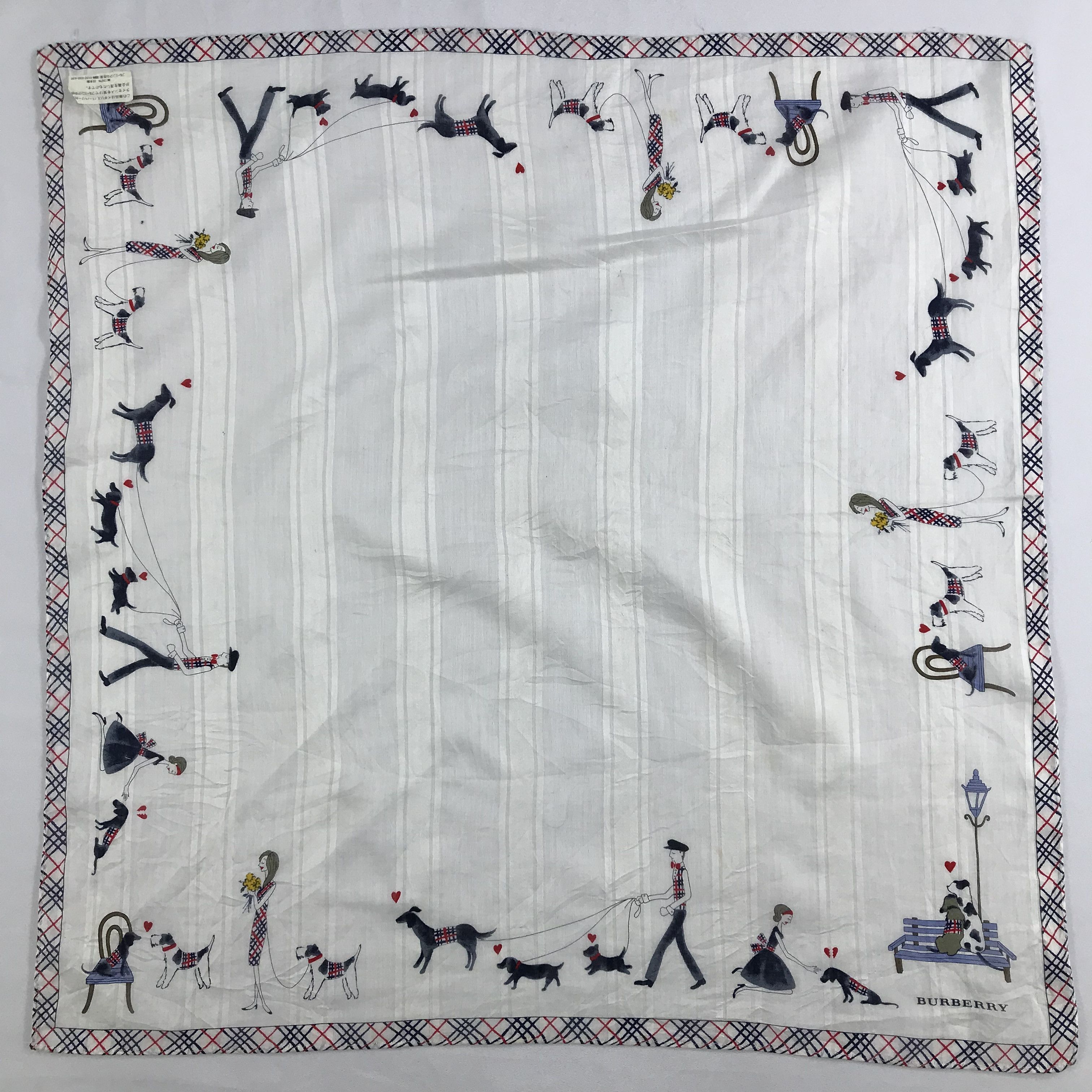 Burberry × Vintage Burberry Bandana / Handkerchief / Neckerchief - S2641 Size ONE SIZE - 1 Thumbnail