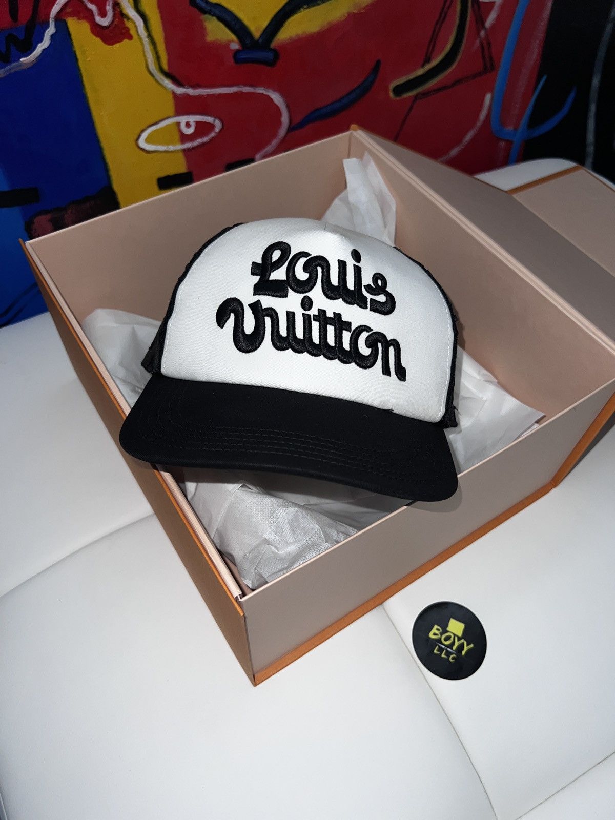 image of Louis Vuitton Tyler The Creator Monogram Cap M in Black, Men's