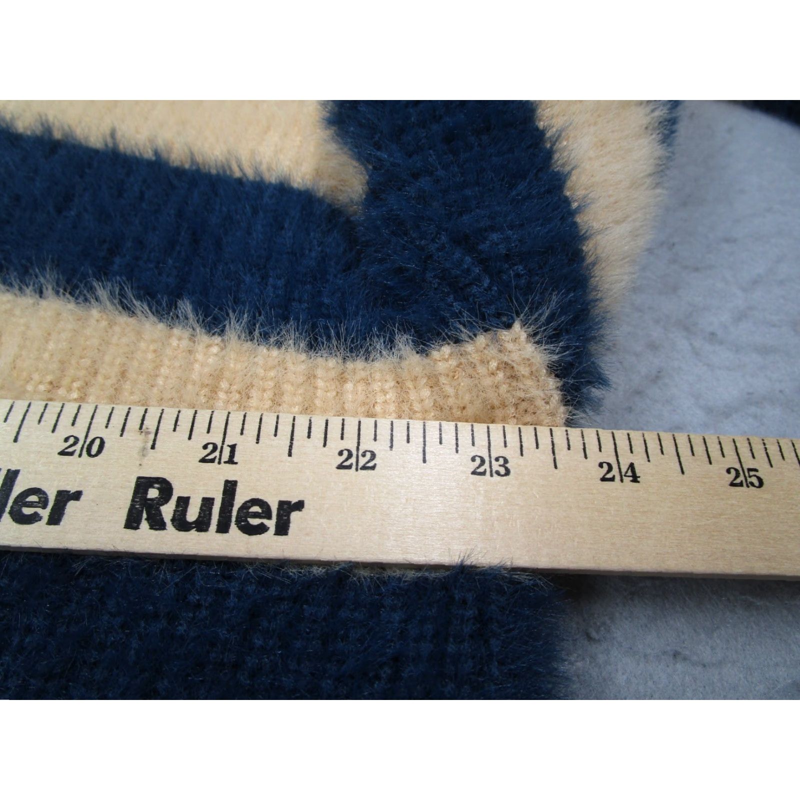 Vintage Listicle Cardigan Women Striped Blue Button Up Long Sleeve Oversized Size L / US 10 / IT 46 - 7 Thumbnail