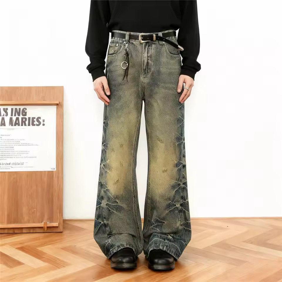 Side Denim Grunge Pant