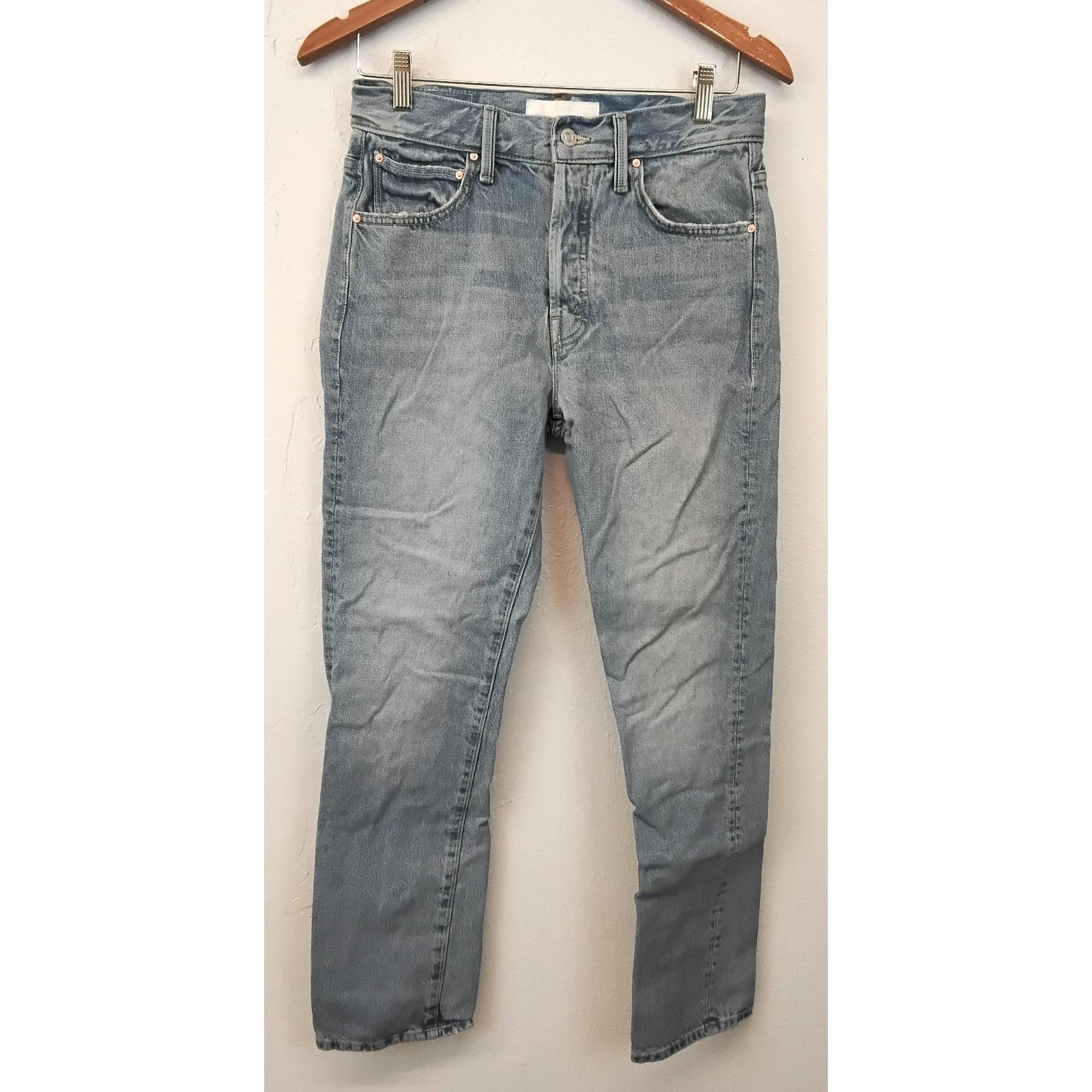 MOTHER Mother Hiker Hover Jeans Women's 26 Light Wash High Waist Size 26" / US 2 / IT 38 - 2 Thumbnail
