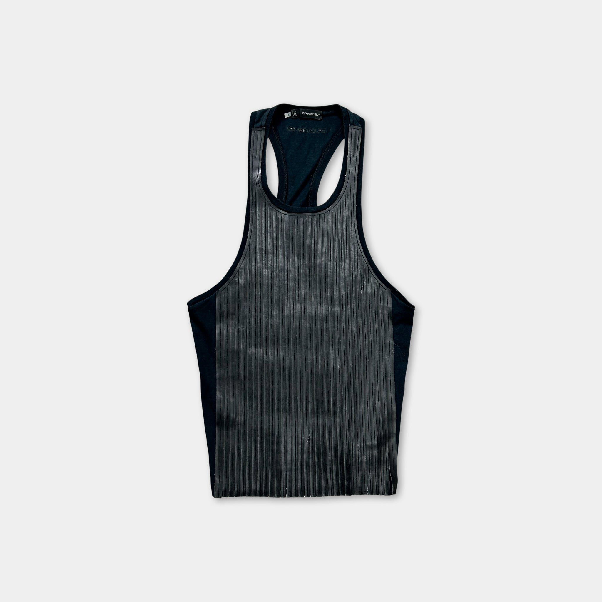 Dsquared2 Dsquared2 Black Leather Tanktop Size S / US 4 / IT 40 - 1 Thumbnail