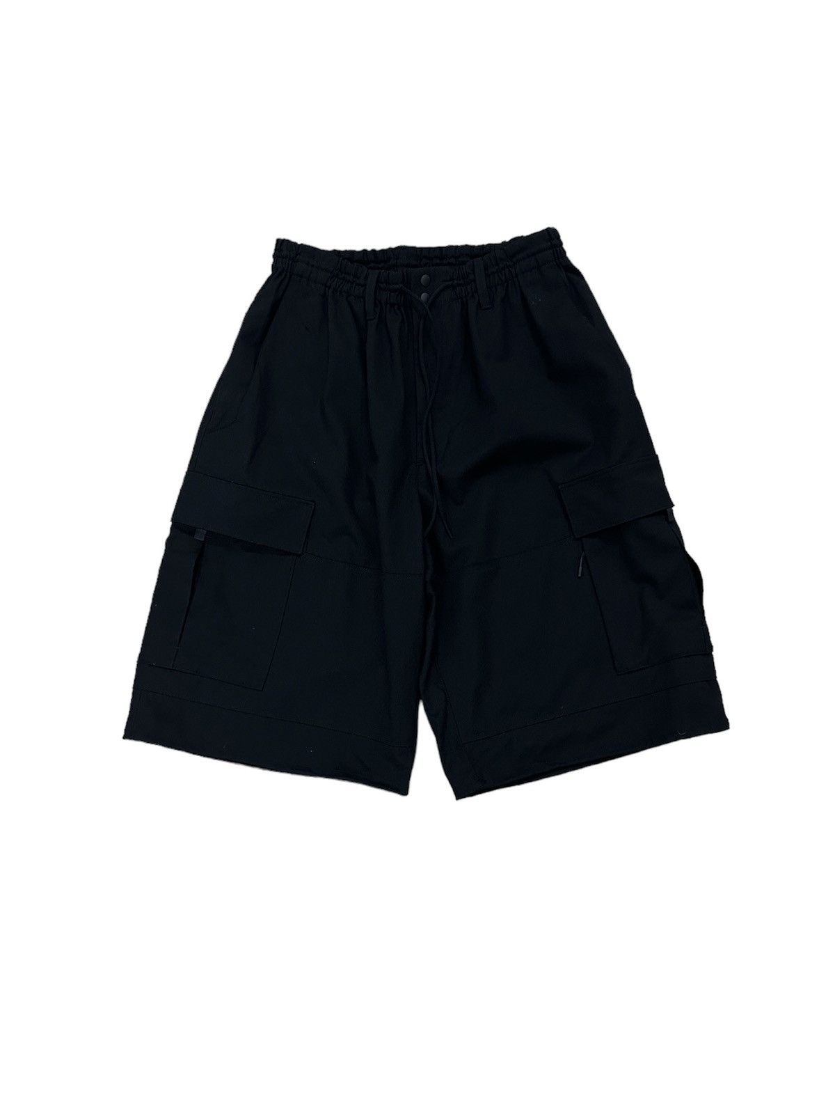 Y-3 × Yohji Yamamoto Yohji Yamamoto Y-3 Wide-Leg Wool-Blend Twill Cargo Shorts Size US 30 / EU 46 - 3 Thumbnail