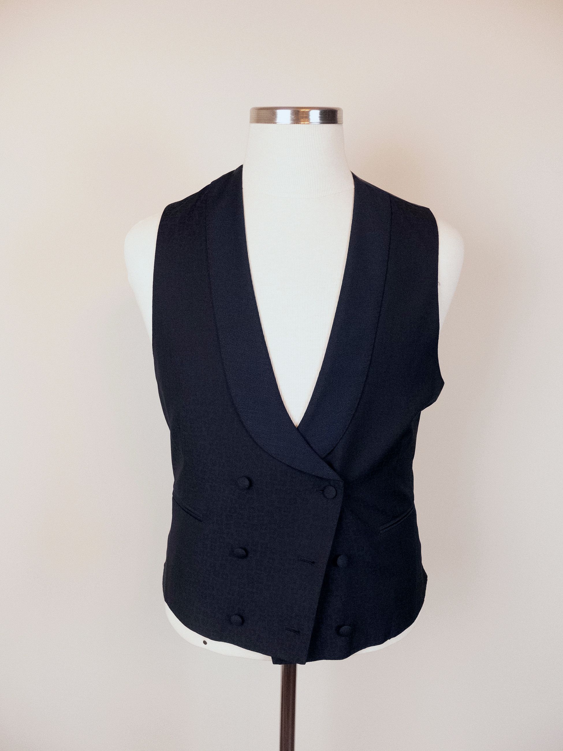 Lardini LARDINI navy blue wool silk 3 piece tuxedo suit Size 42R Size 42R - 3 Thumbnail
