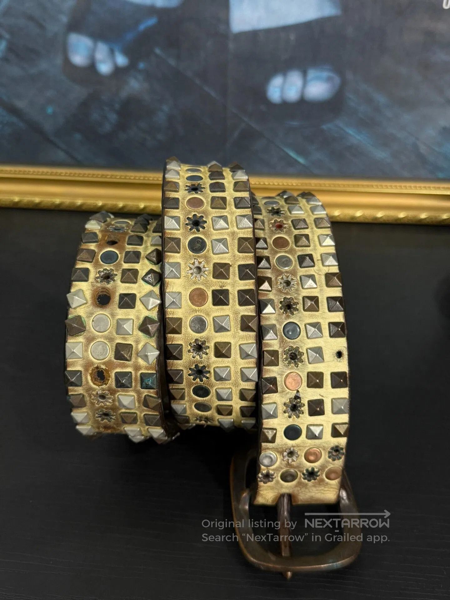Vintage Vintage Studded Leather Belt. Size ONE SIZE - 3 Thumbnail