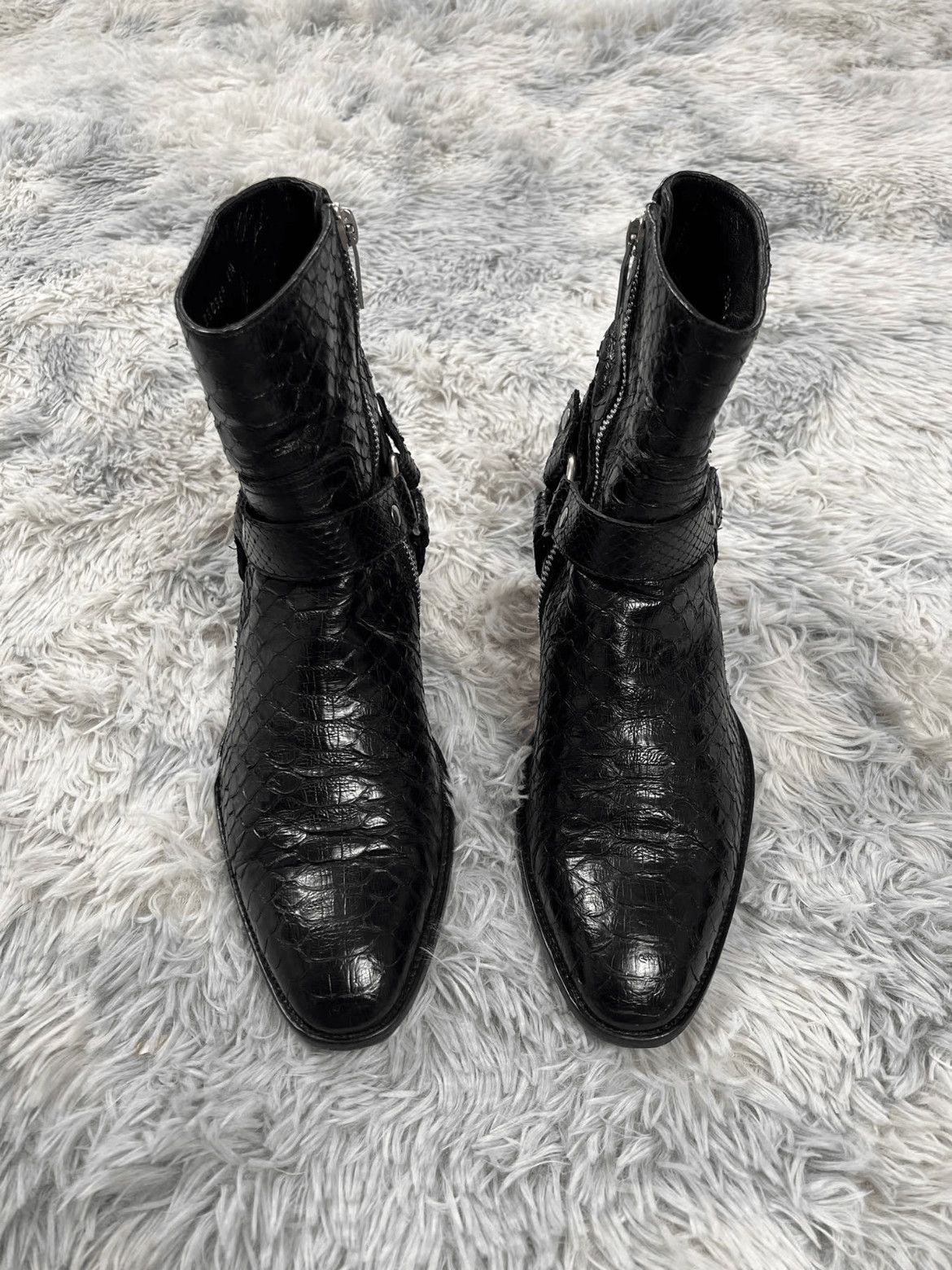 Saint Laurent Paris Saint Laurent Paris Sz 41.5 Saint Laurent Paris Snake Skin Size US 8.5 / EU 41-42 - 5 Thumbnail