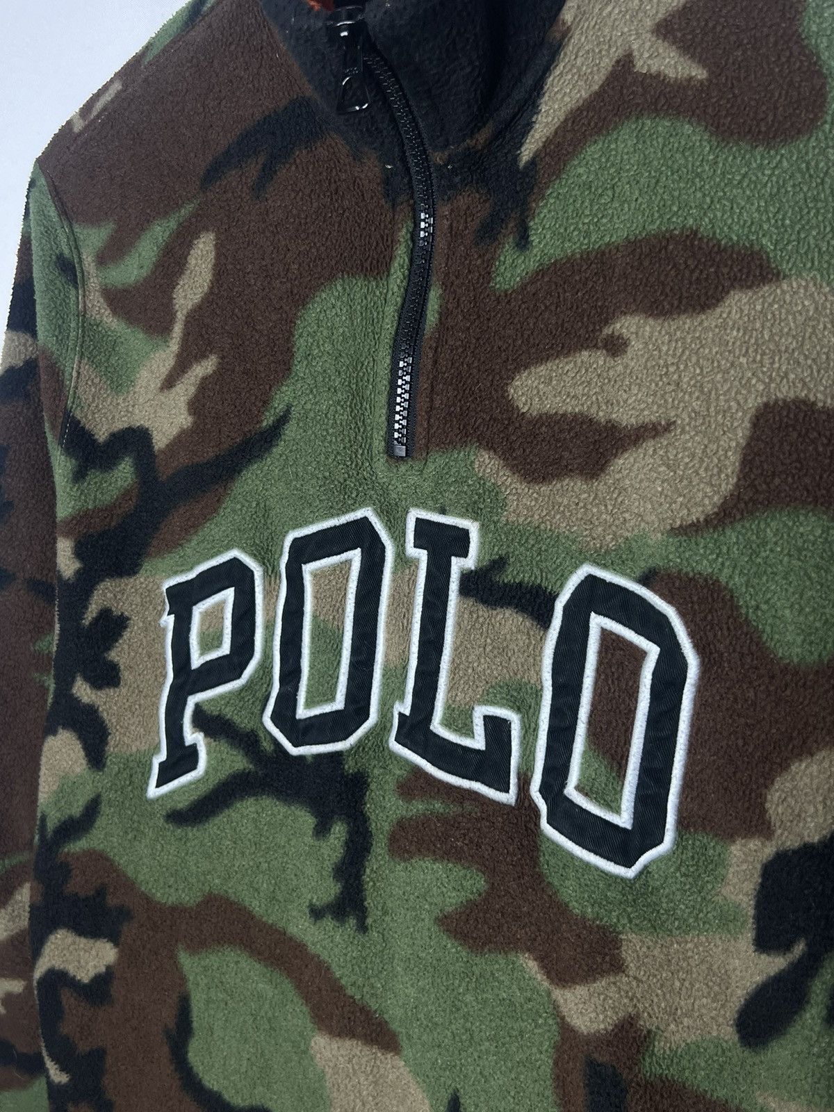 Other Vintage Polo Ralph Lauren Fleece Camo Flag Patch Zip Sweater Size US M / EU 48-50 / 2 - 4 Thumbnail