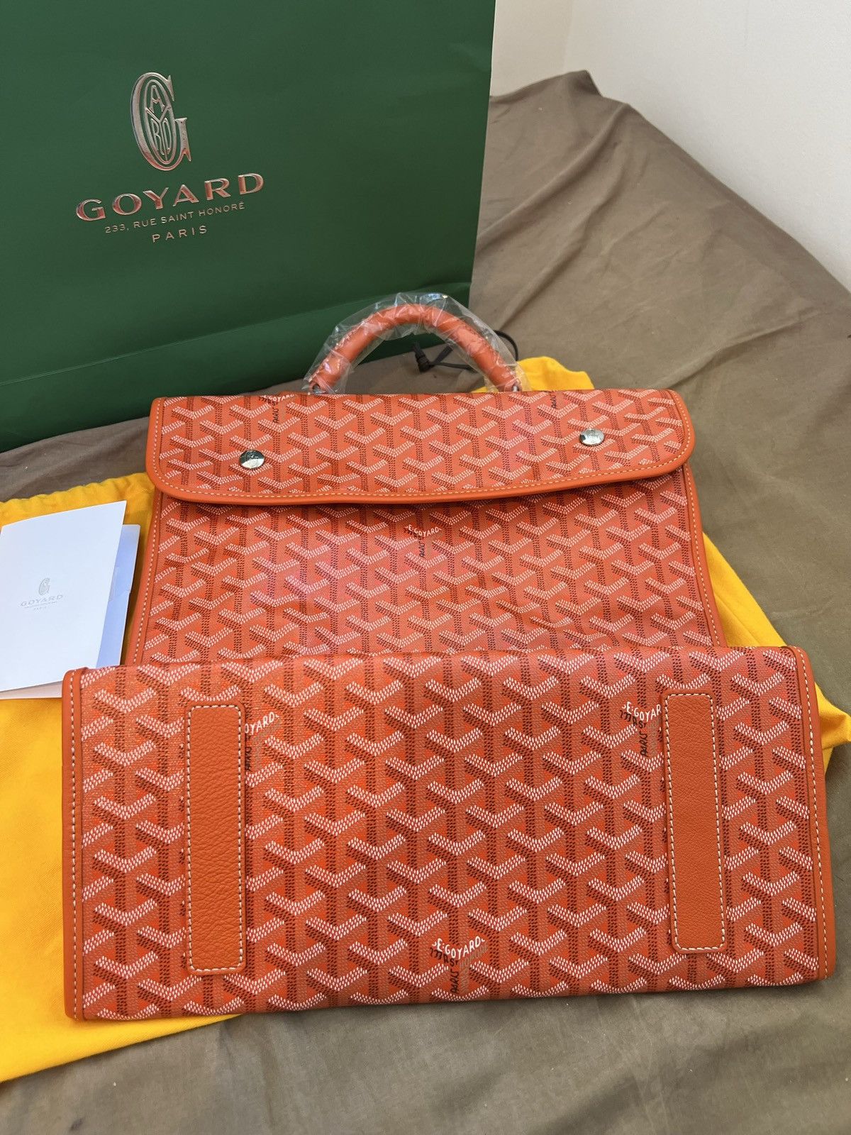 image of Goyard Saint Léger in Orange, Men's
