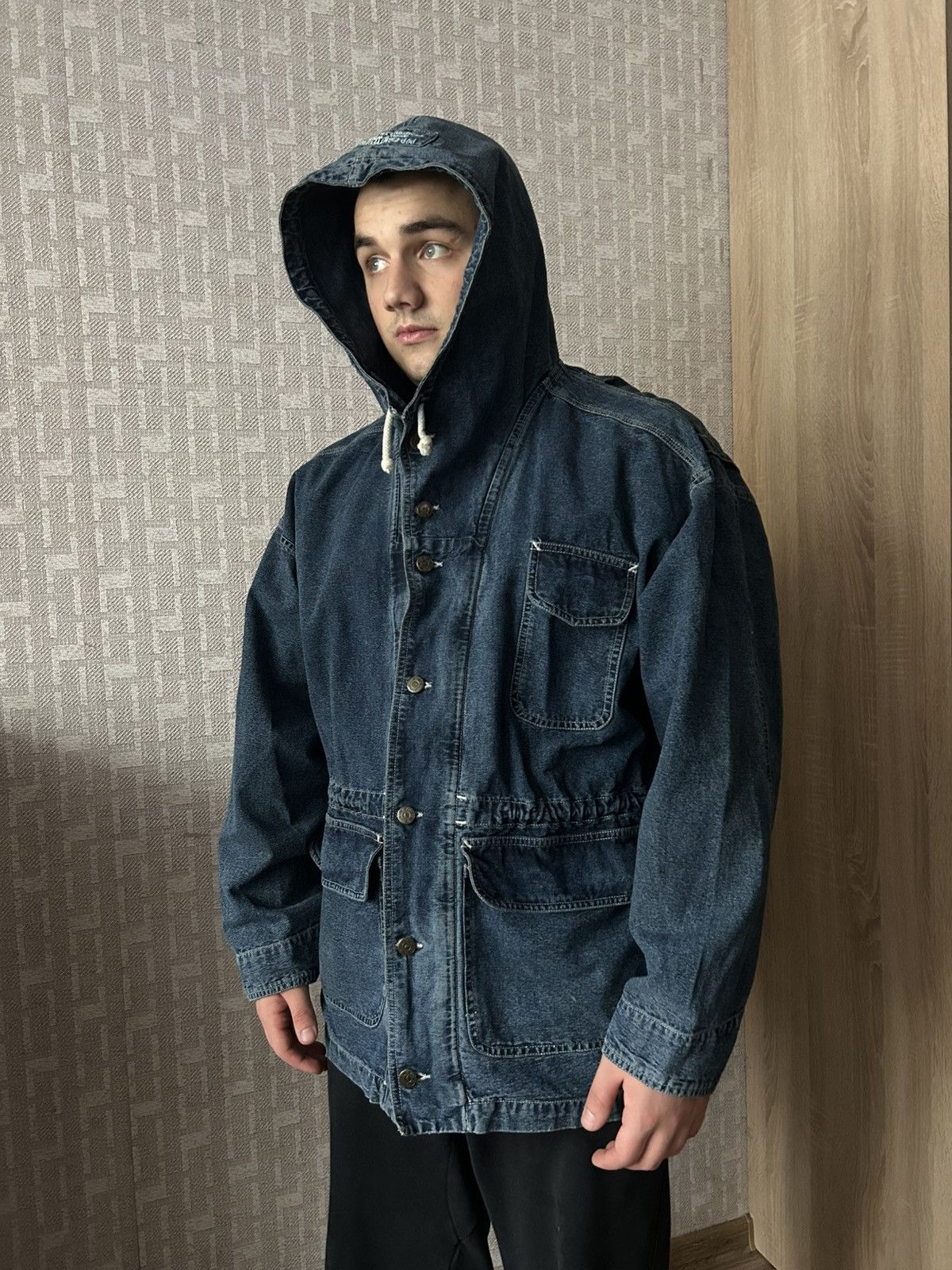 POP84 × Vintage Vintage Pop EightyFour marine denim 90s jacket very rare Size US M / EU 48-50 / 2 - 4 Thumbnail