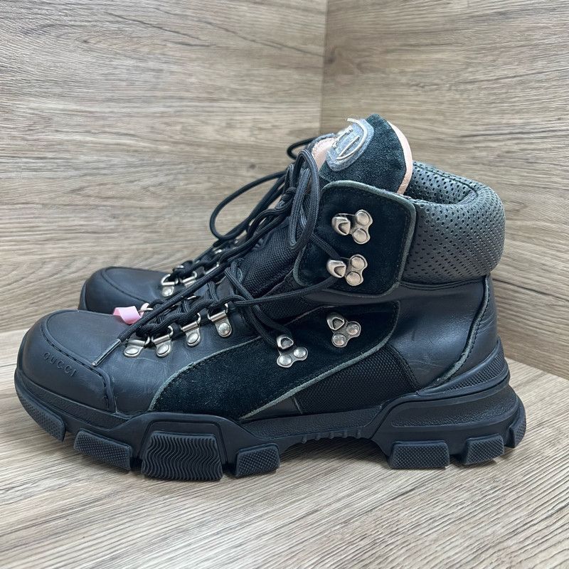 Gucci Gucci Flashtrek Black Leather Lace-Up Boots Size US 8.5 / EU 41-42 - 1 Thumbnail