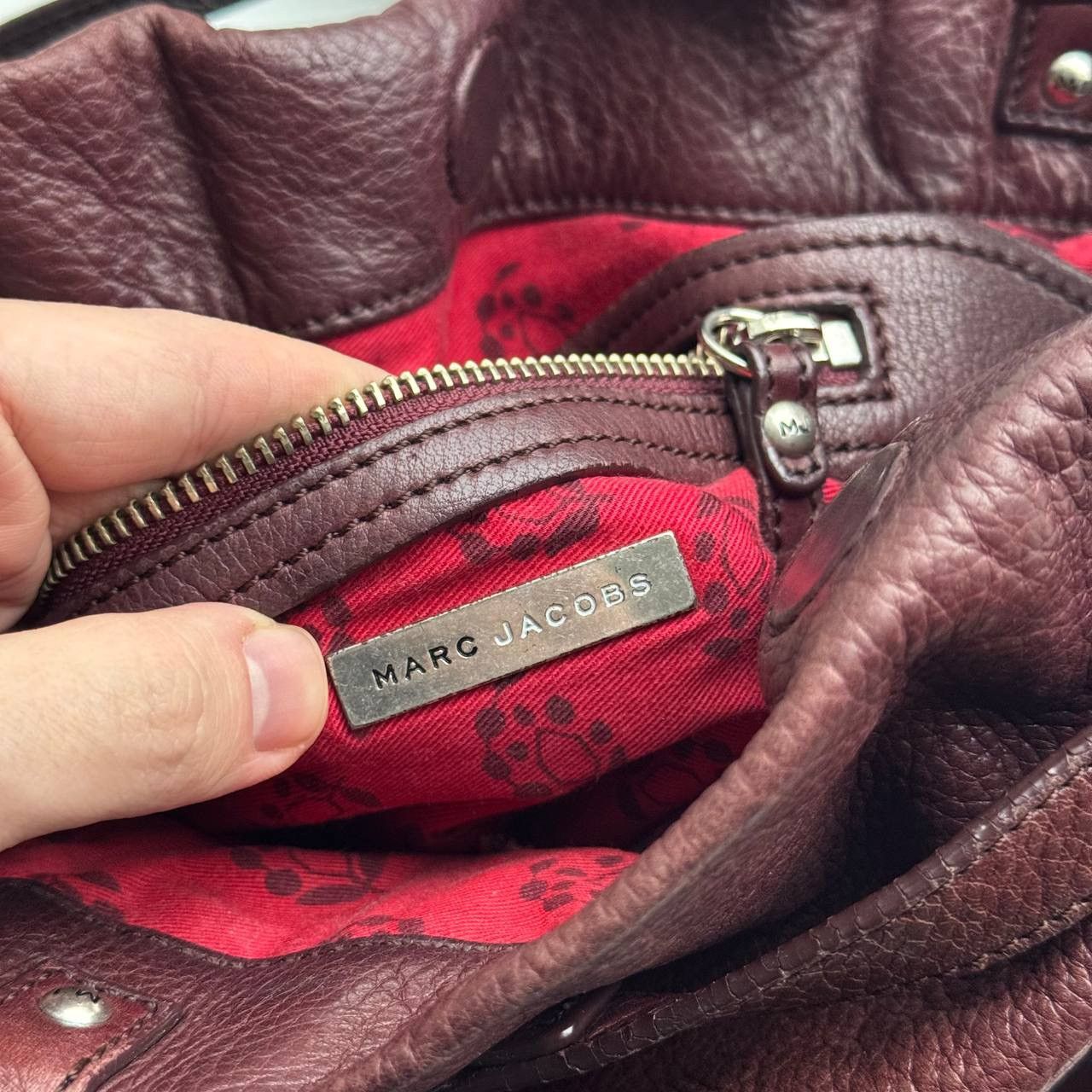 Marc Jacobs Marc Jacobs Burgundy Vintage Leather Bag Size ONE SIZE - 10 Thumbnail