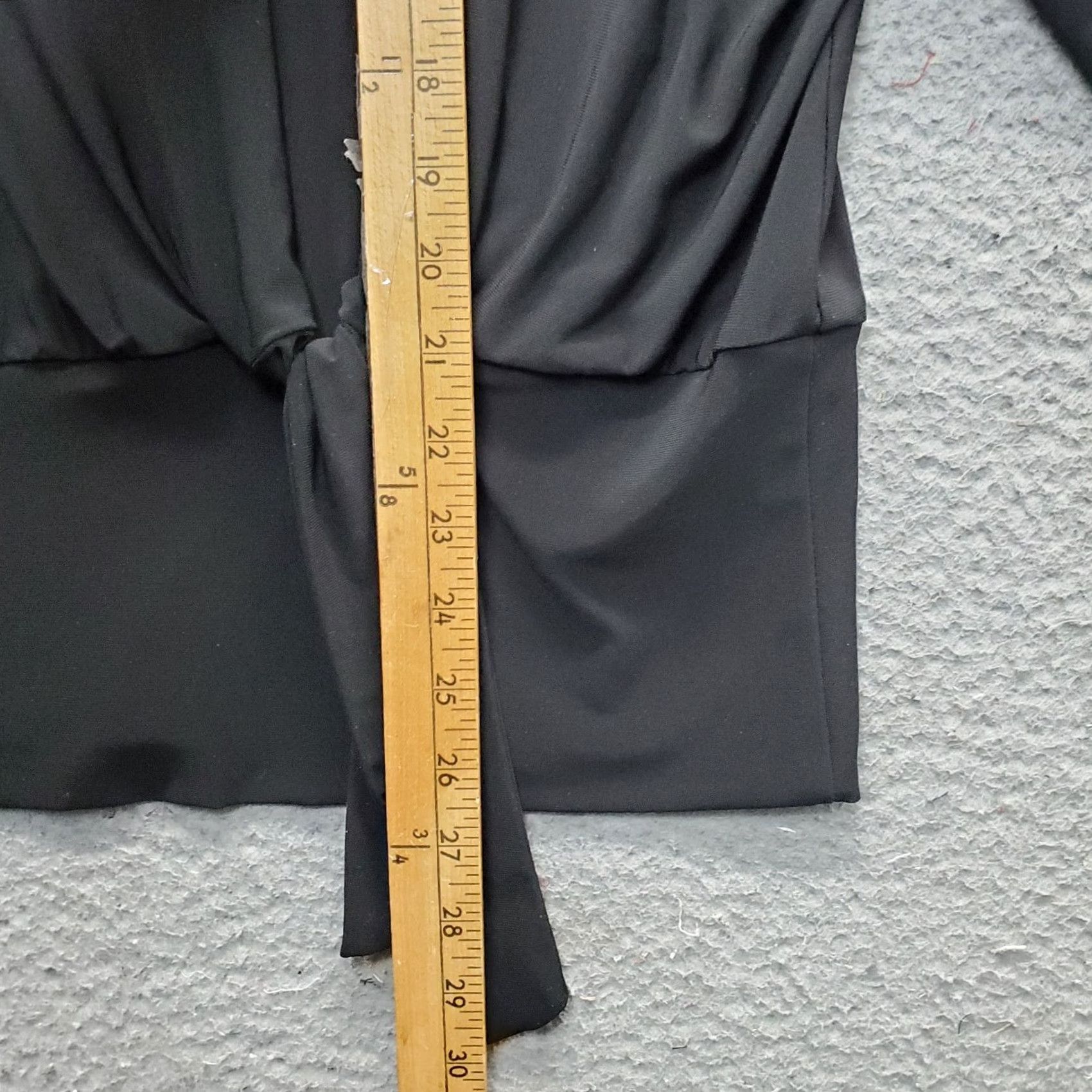 Joseph Ribkoff Joseph Ribkoff Blouse Womens 16 Black 3/4 Sleeve Round Neck Knot Hem Stretch Shirt Size XXL / US 16-18 / IT 52-54 - 3 Thumbnail