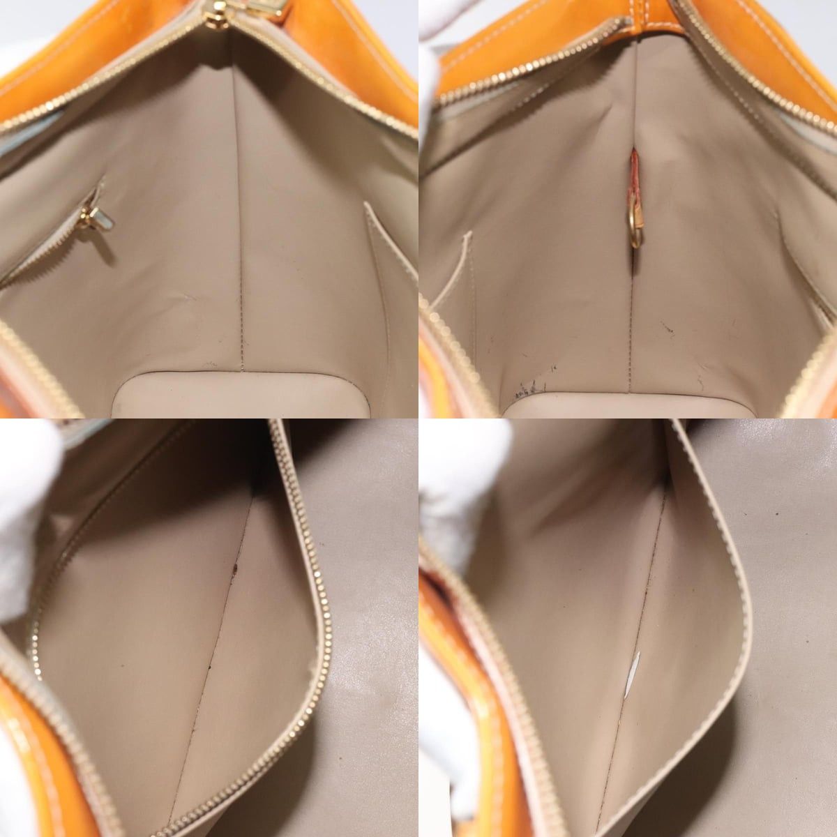 Louis Vuitton LOUIS VUITTON Monogram Vernis Houston Hand Bag Beige M91004 Size ONE SIZE - 12 Thumbnail