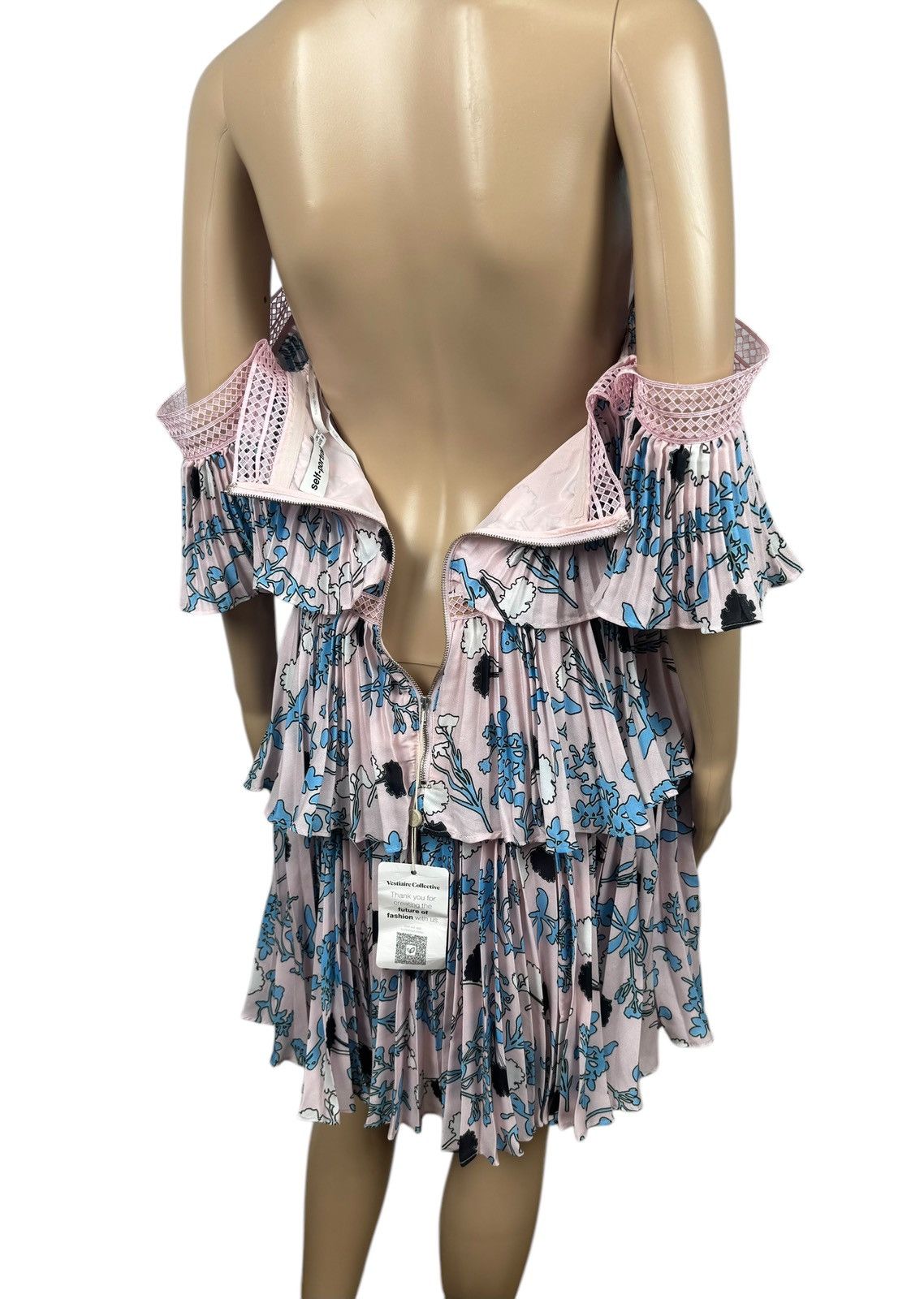 Self-Portrait Self-Portrait Pleated Off-the-Shoulder Floral Mini Dress Size M / US 6-8 / IT 42-44 - 9 Thumbnail
