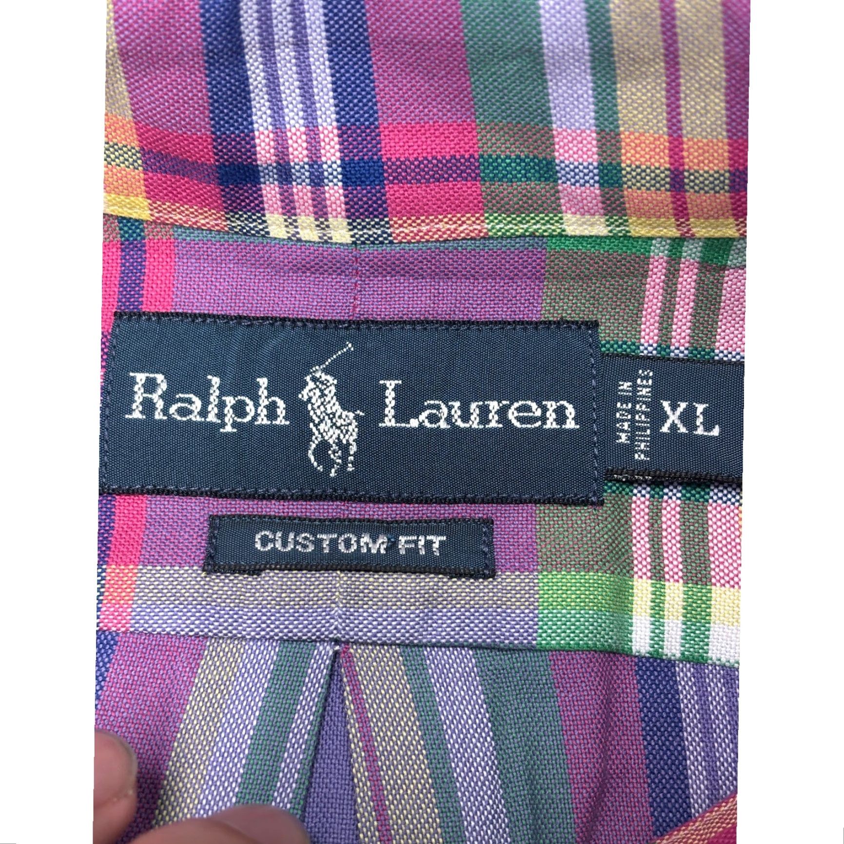 Ralph Lauren Ralph Lauren Custom Fit Plaid Button-Down Shirt Men's XL Purple Size US XL / EU 56 / 4 - 4 Thumbnail
