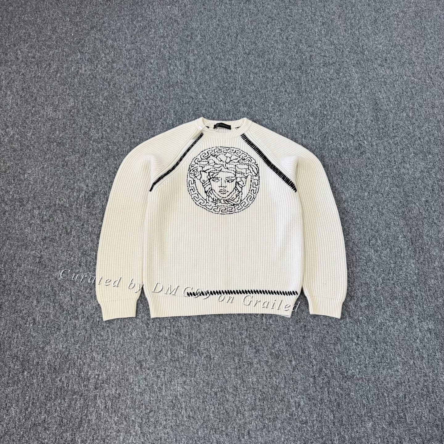 Versace Versace Medusa Print Chunky Knit Sweater Size US L / EU 52-54 / 3 - 1 Thumbnail