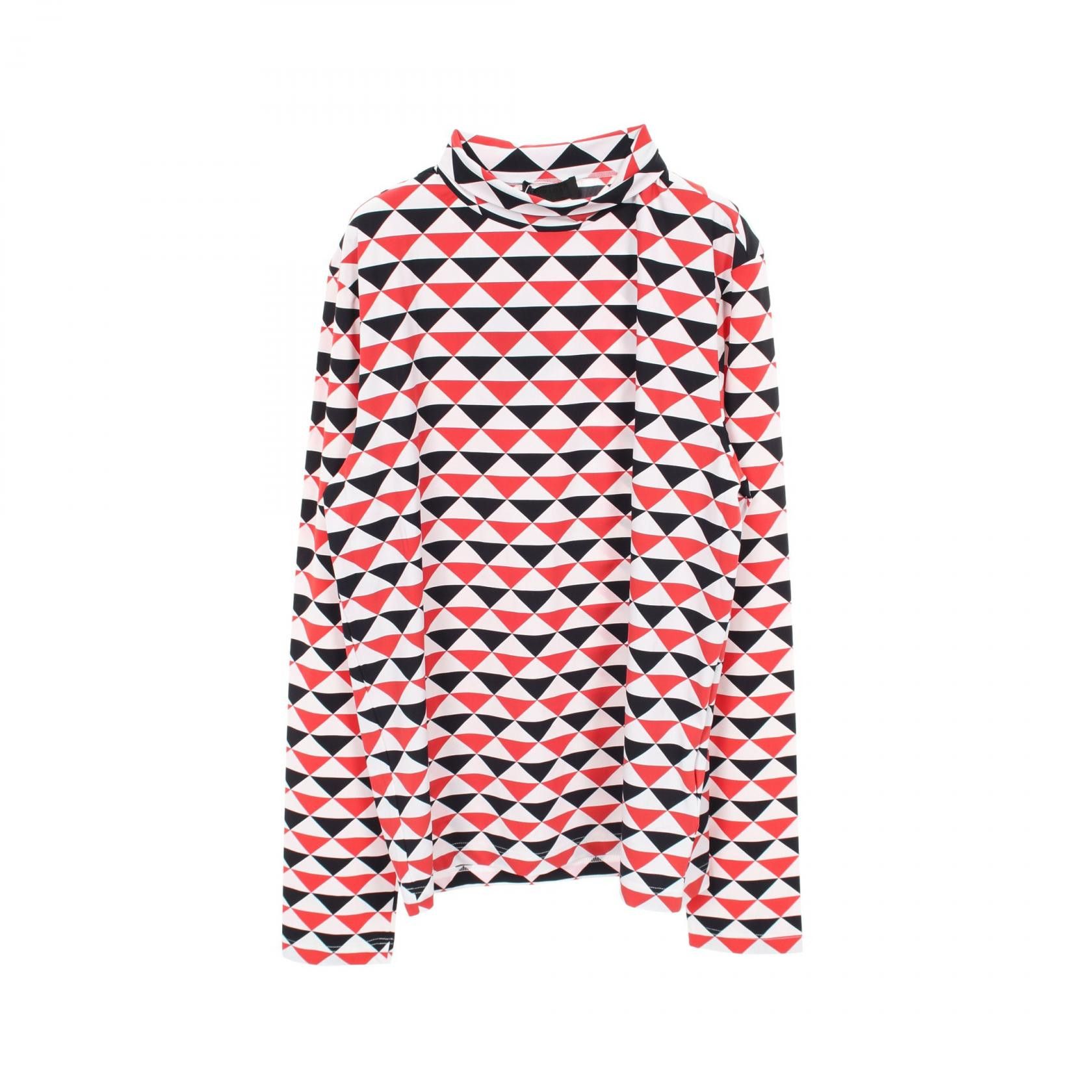 Prada Prada Prada Geometric Stretch Nylon Top Textile Tops UJL188 DUTY FREE for USA Size ONE SIZE - 1 Thumbnail