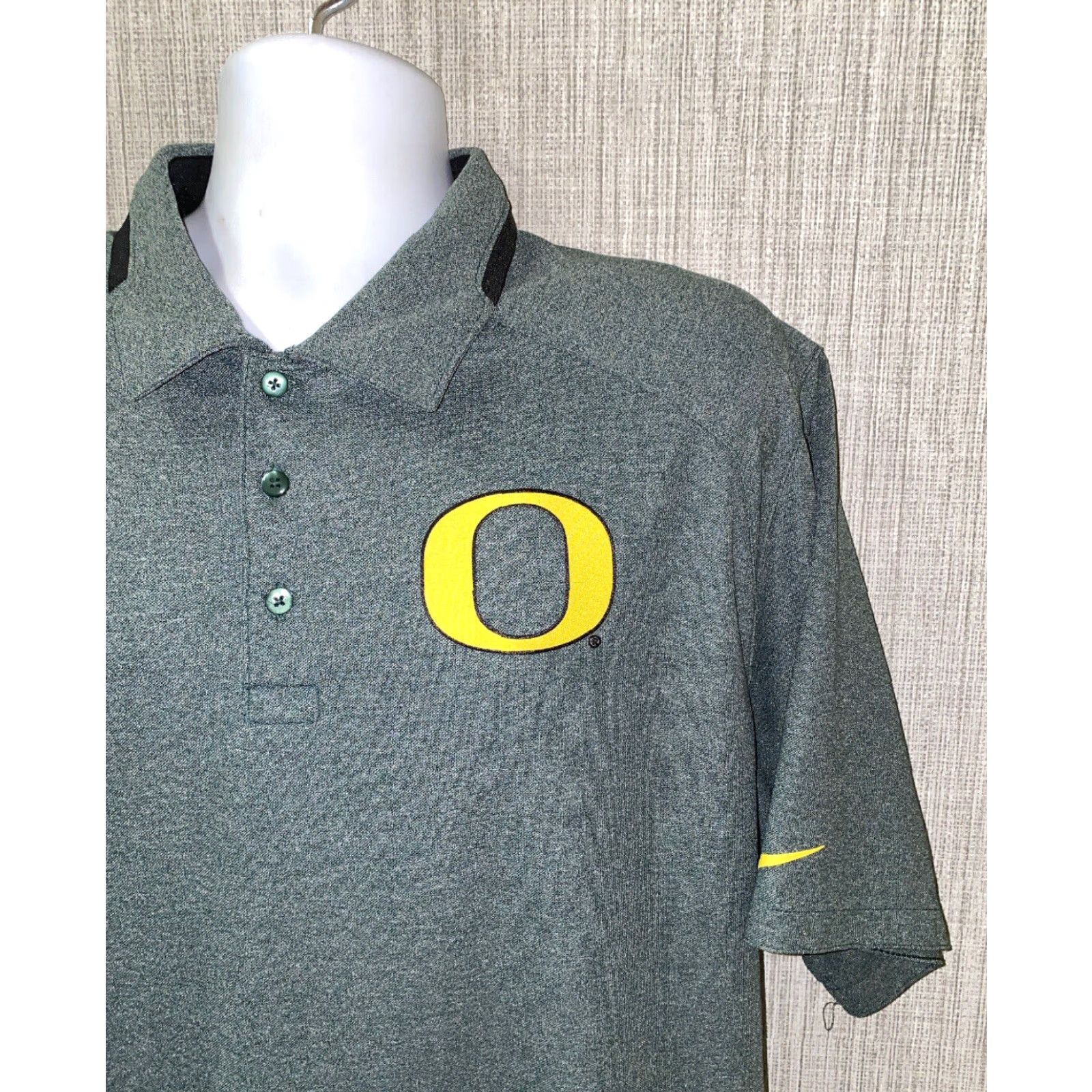 Nike Nike Golf Dri-Fit Polo Shirt Mens XL Green Oregon Size US XL / EU 56 / 4 - 2 Thumbnail
