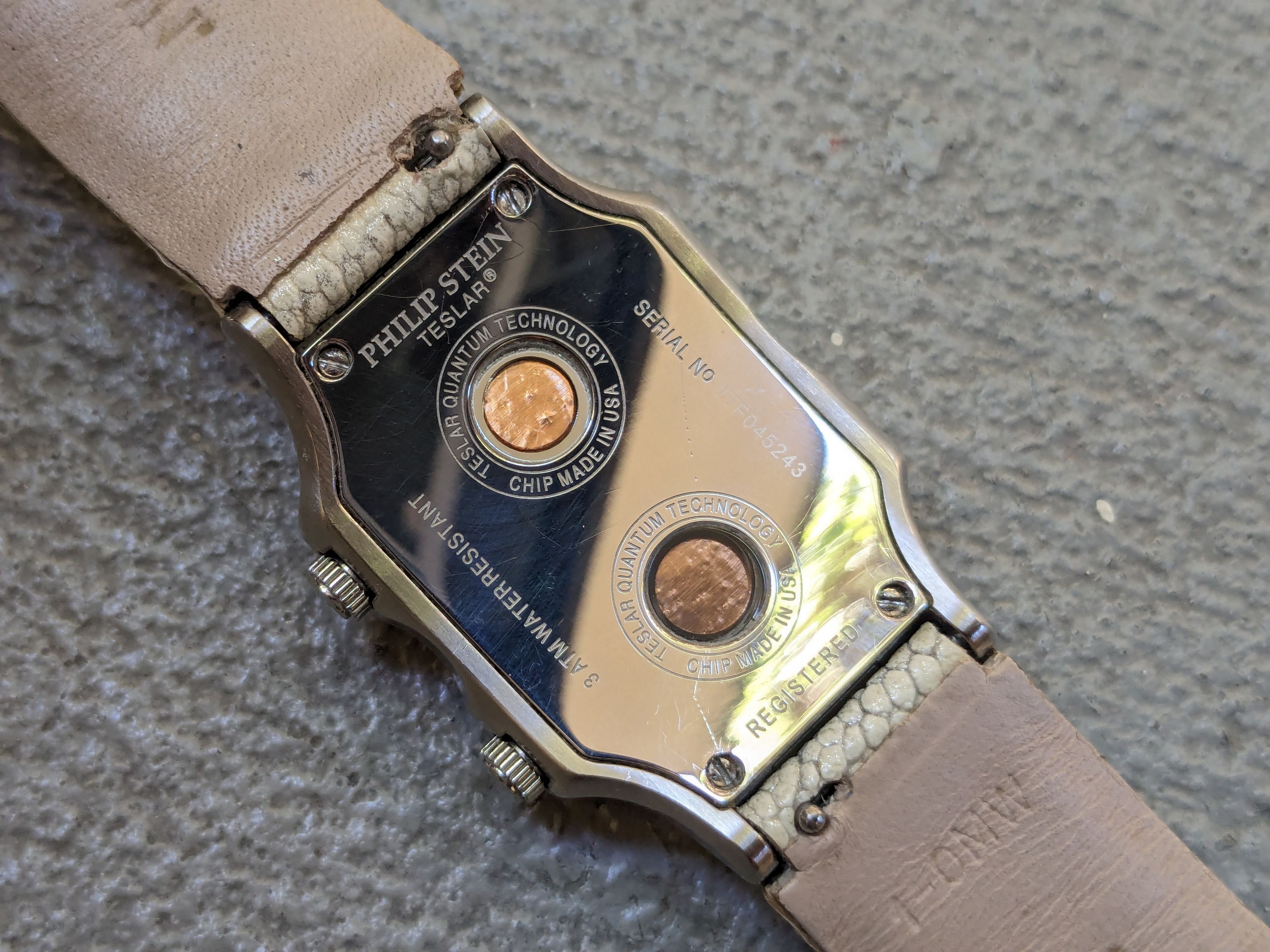 Other Phillip Stein Watch Dual Time Ostrich Leather Avant Garde Size ONE SIZE - 8 Thumbnail