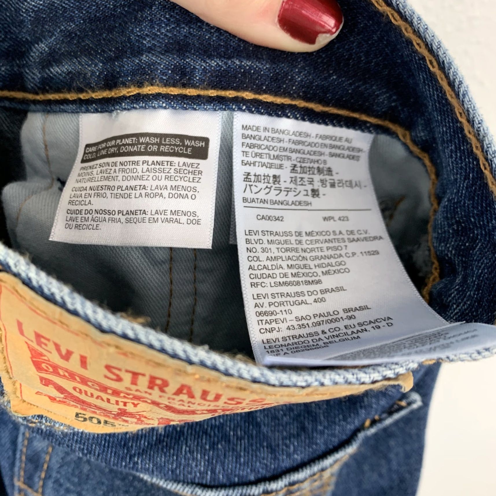 Levi's Levi's 505 Regular Fit Jeans Men 29 x 32 Dark Wash Straight Leg Denim 5-Pocket Levis 500 Series Vintage No Size US 29 - 6 Thumbnail
