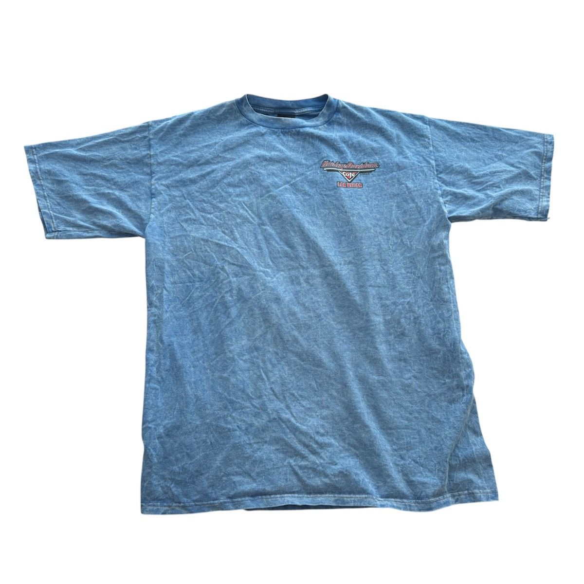 Harley Davidson STONE WASH VINTAGE 90s HARLEY DAVIDSON CAFE T SHIRT Size US XL / EU 56 / 4 - 2 Thumbnail