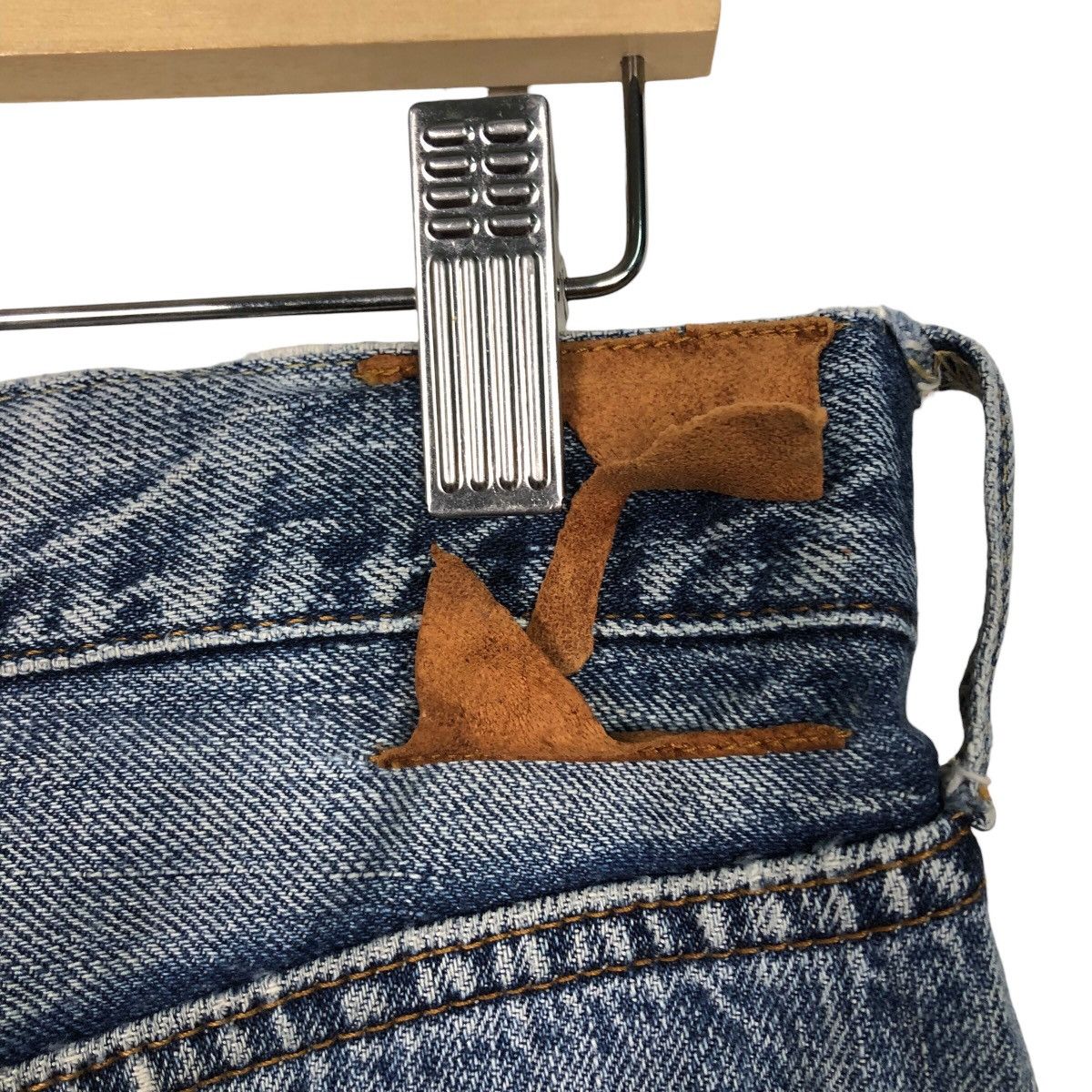 Japanese Brand Denim & Dungaree Distressed Straight Fit Sanforized Denim Size 32" / US 10 / IT 46 - 15 Thumbnail