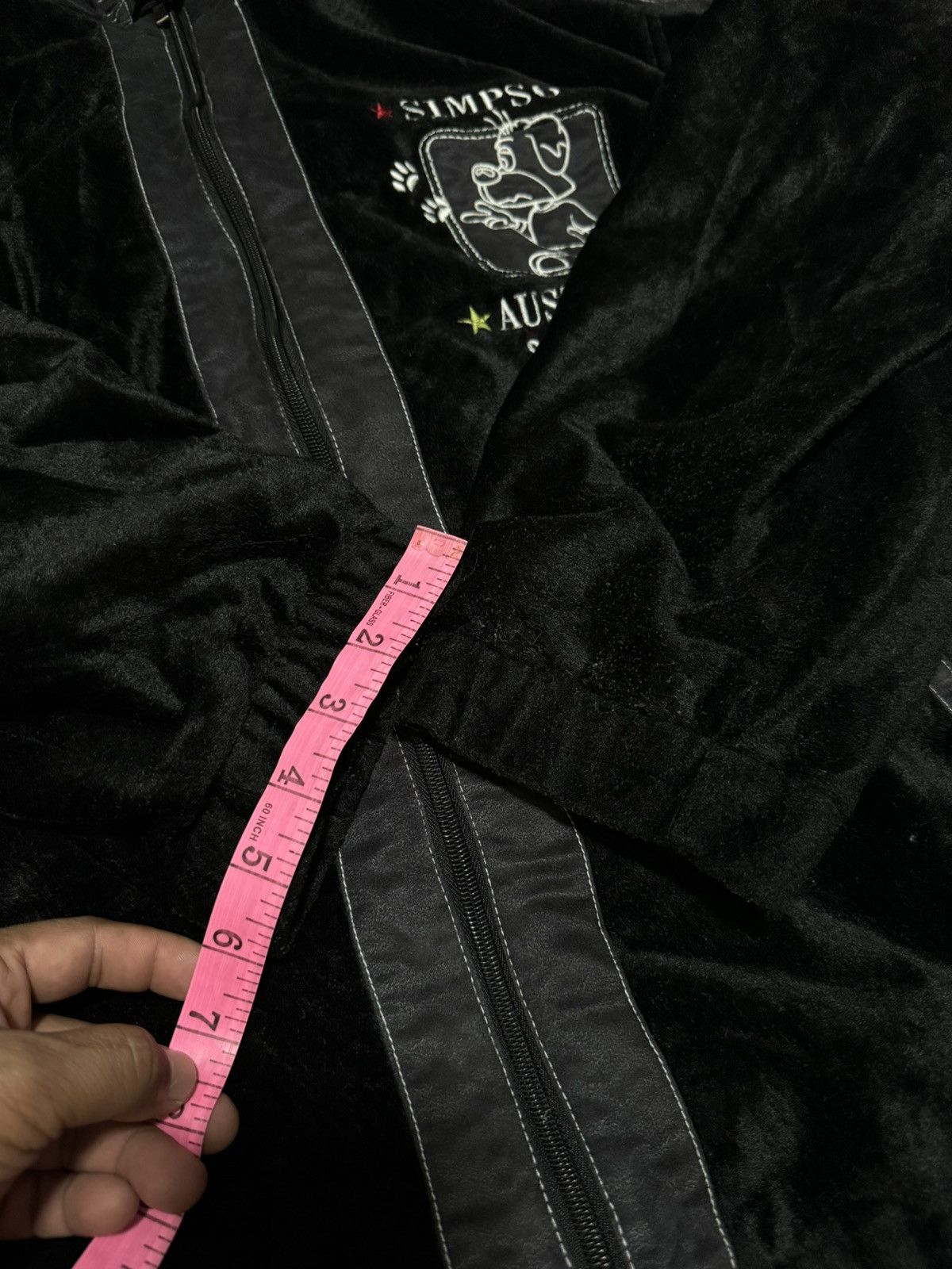 The Simpsons × Vintage VINTAGE SIMPSON VELVET EMBROIDEY LOGO ZIPPER JACKET Size US L / EU 52-54 / 3 - 9 Thumbnail