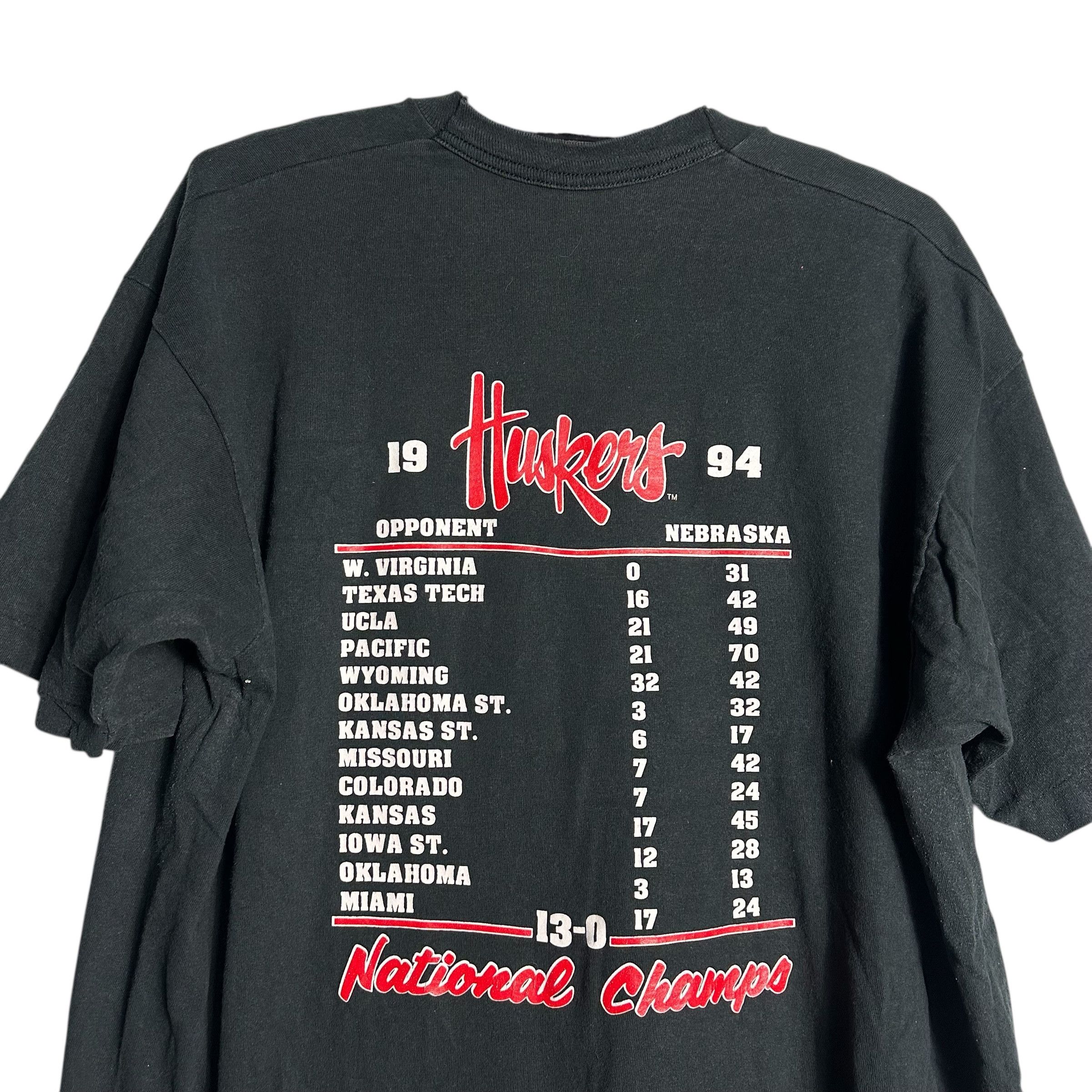 NFL × Vintage 🔥RARE🔥Vintage Nebraska Cornhuskers T-shirt Single Stich Size US XL / EU 56 / 4 - 3 Thumbnail